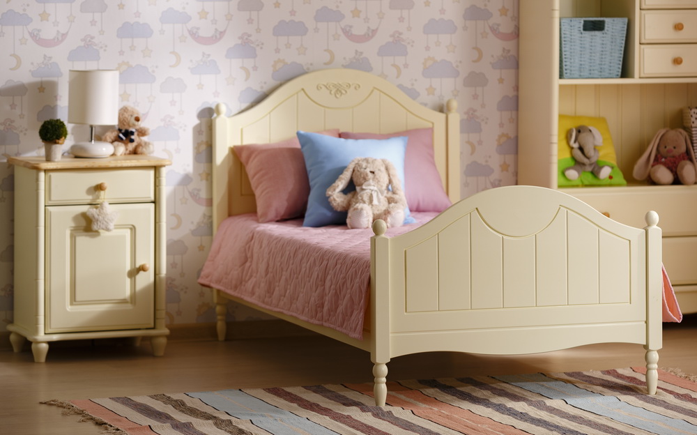 Кровать из массива светлая Айно №5 1200х2000