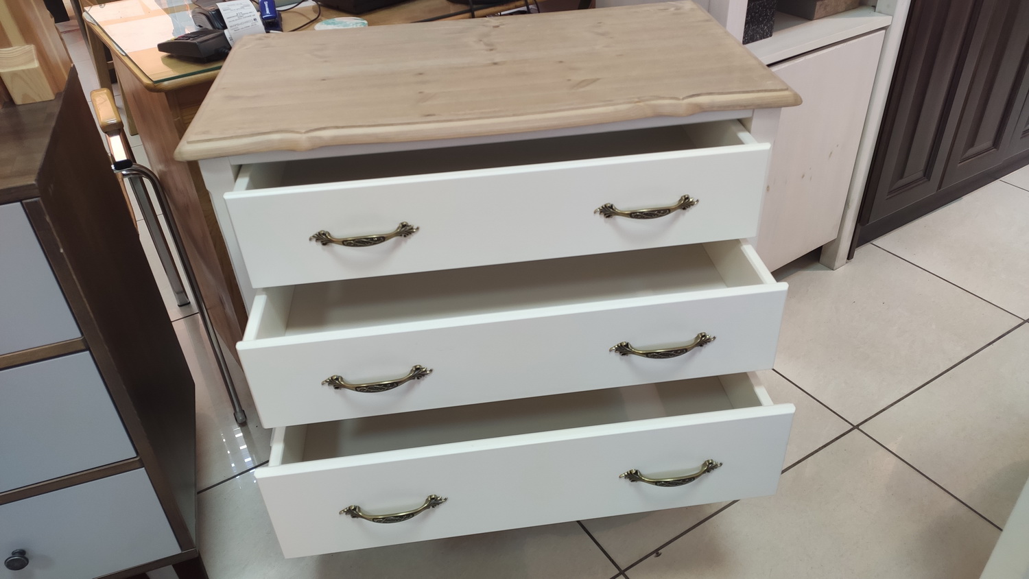 Комод с 3 ящиками массив сосны Ари-Прованс №1