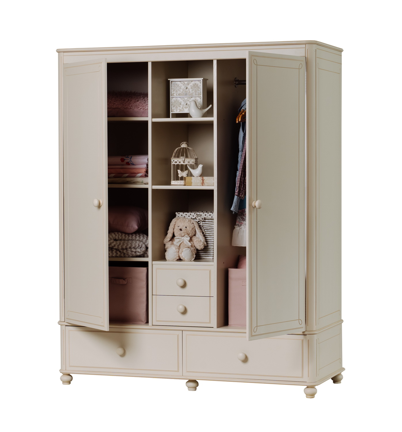 Шкаф 2 ящика мдф Бетти 3-ств №3