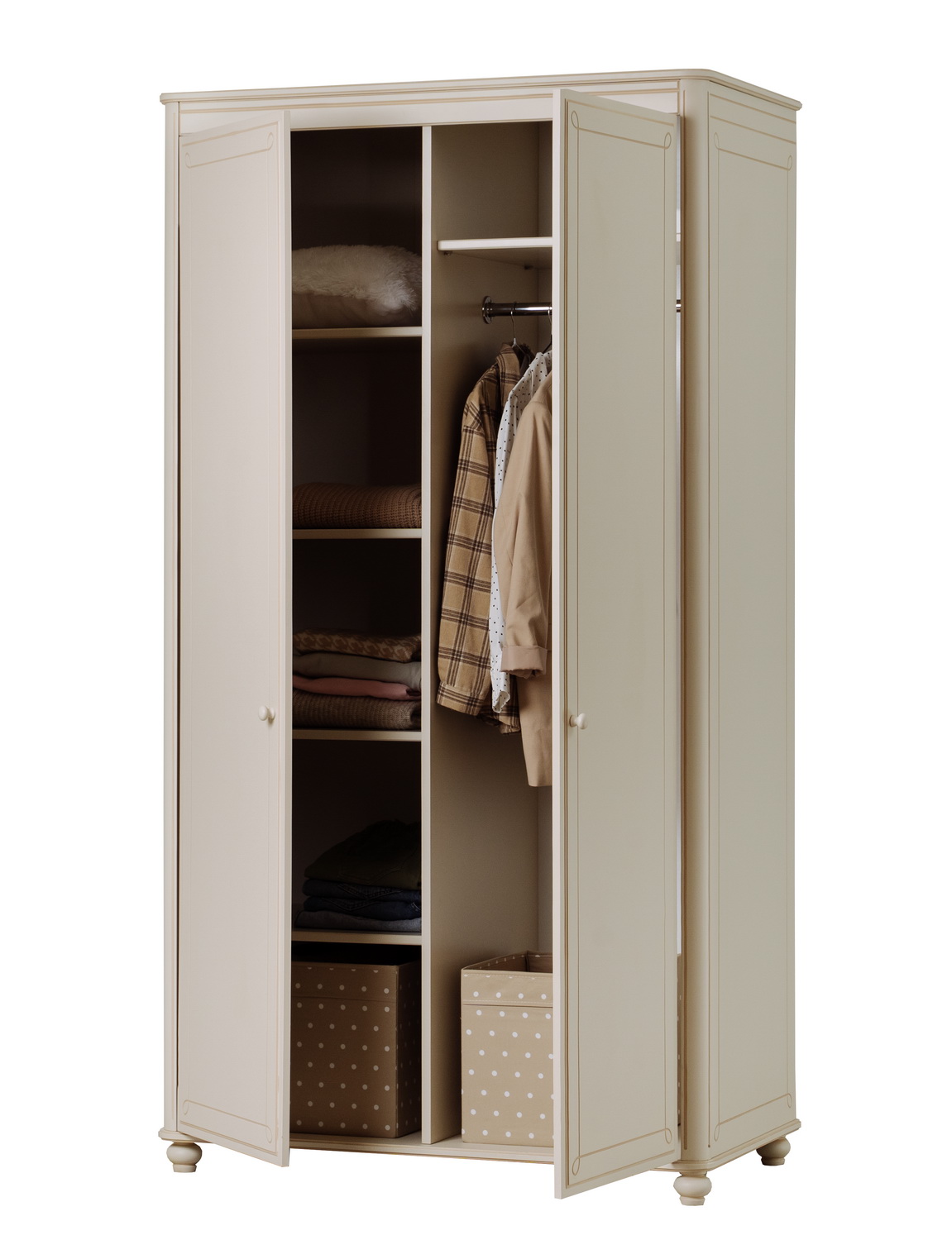 Шкаф 2 створчатый белый Бетти 2-ств №1