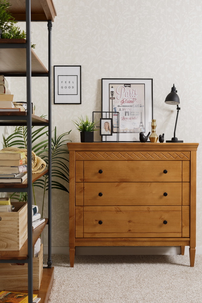 Комод с ящиками массив сосны Дания №6