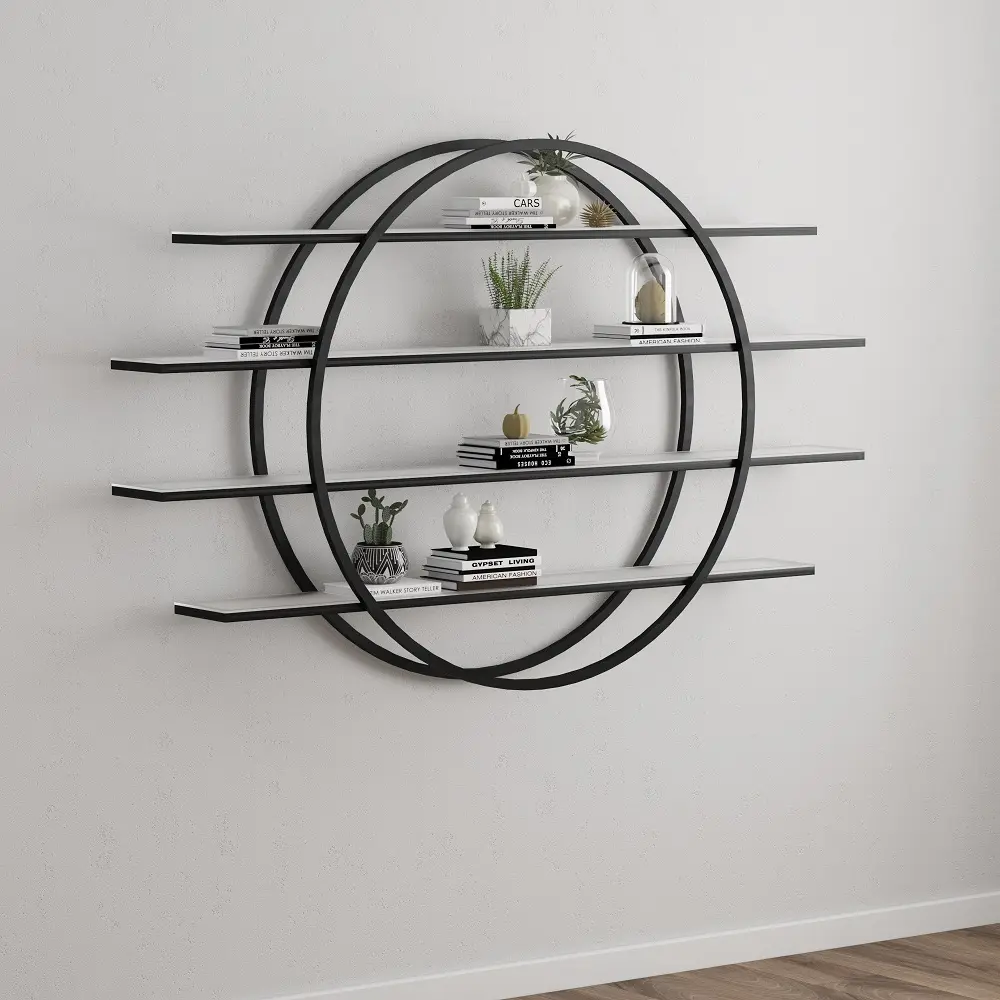 Полка с 4 полками чёрная 03-01