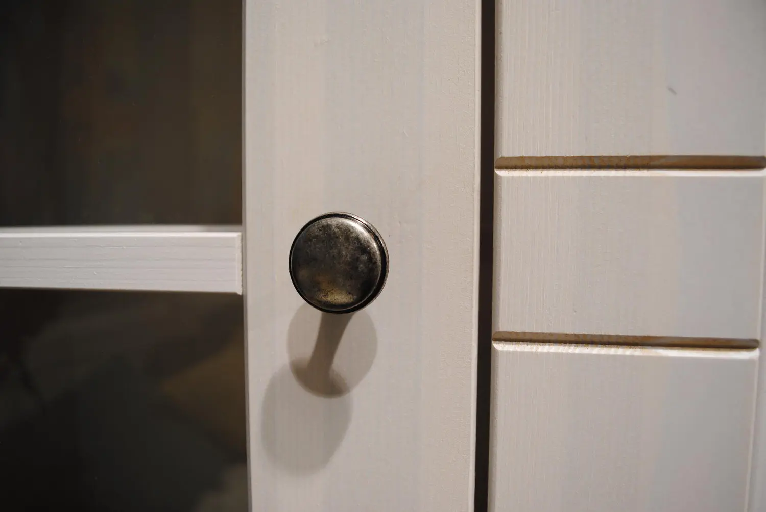 Витрина 1 ящик Бейли белый воск