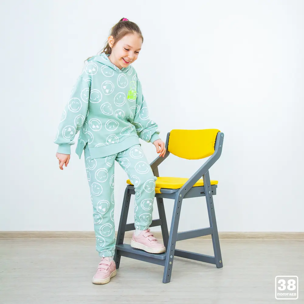 Стул  Rabbit   Wood серый  