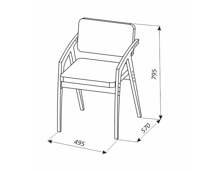 Стул массив березы Rabbit Wood Бруно орех+гобелен Узор