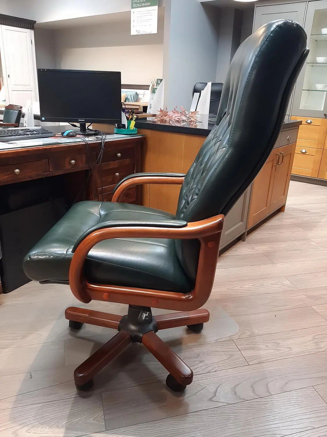 Стул с подлокотниками берёза Оксфорд О-07 с к/з L 471К