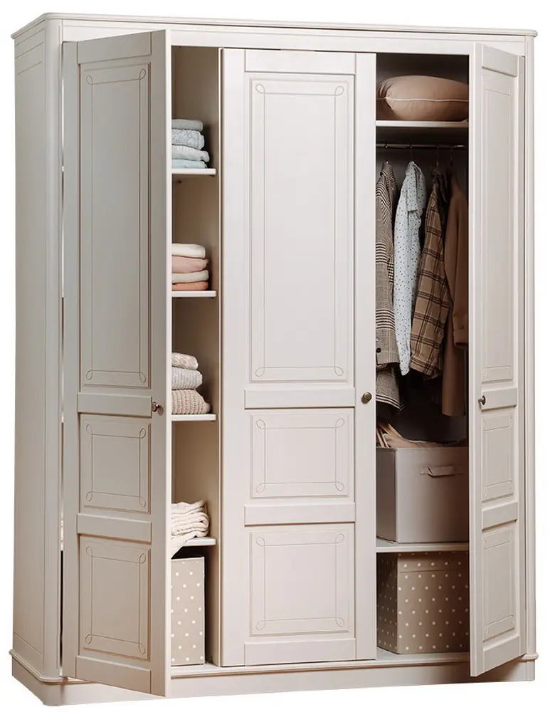 Шкаф 3 створчатый белый Бетти 3-ств №9