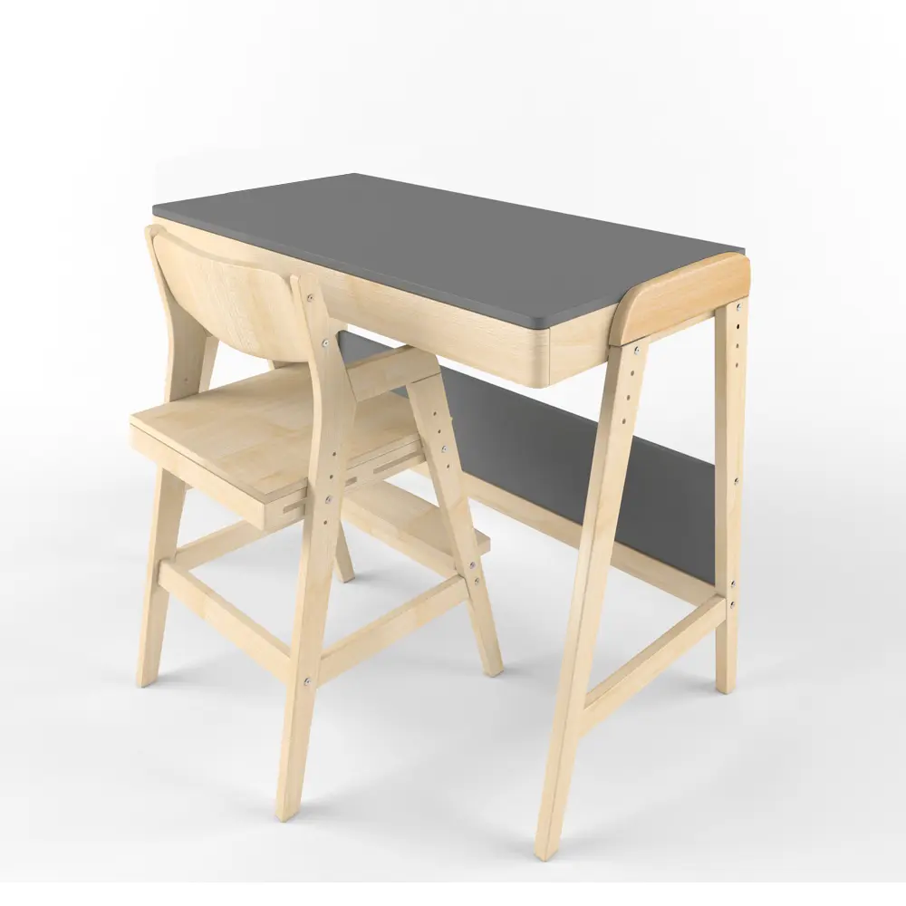 Стол деревянный Rabbit Wood Вуди серый