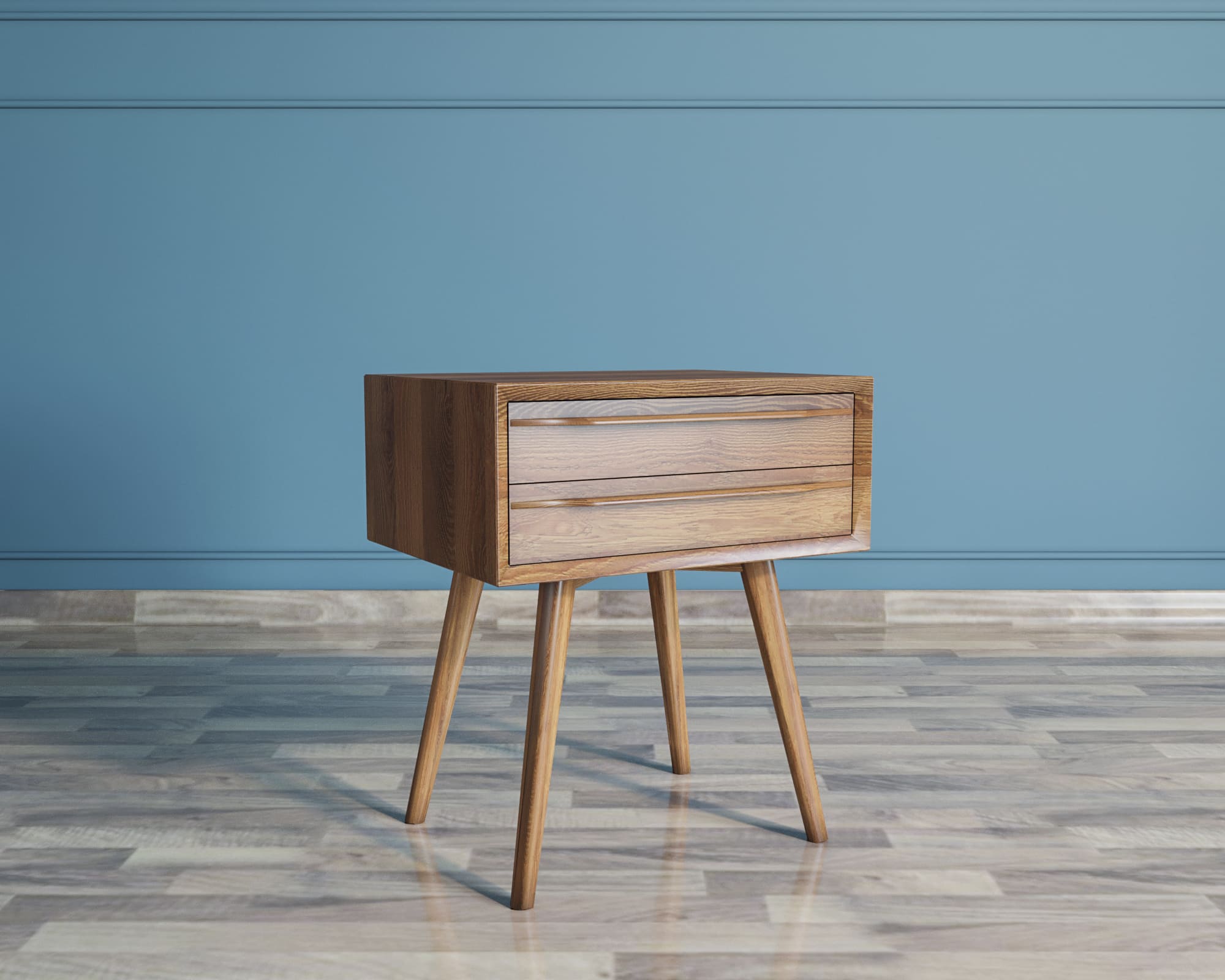 Тумба в Скандинавском стиле "Bruni" с двумя ящиками