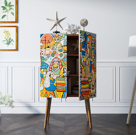 Комод с 2 дверцами на высоких ножках "Berber"