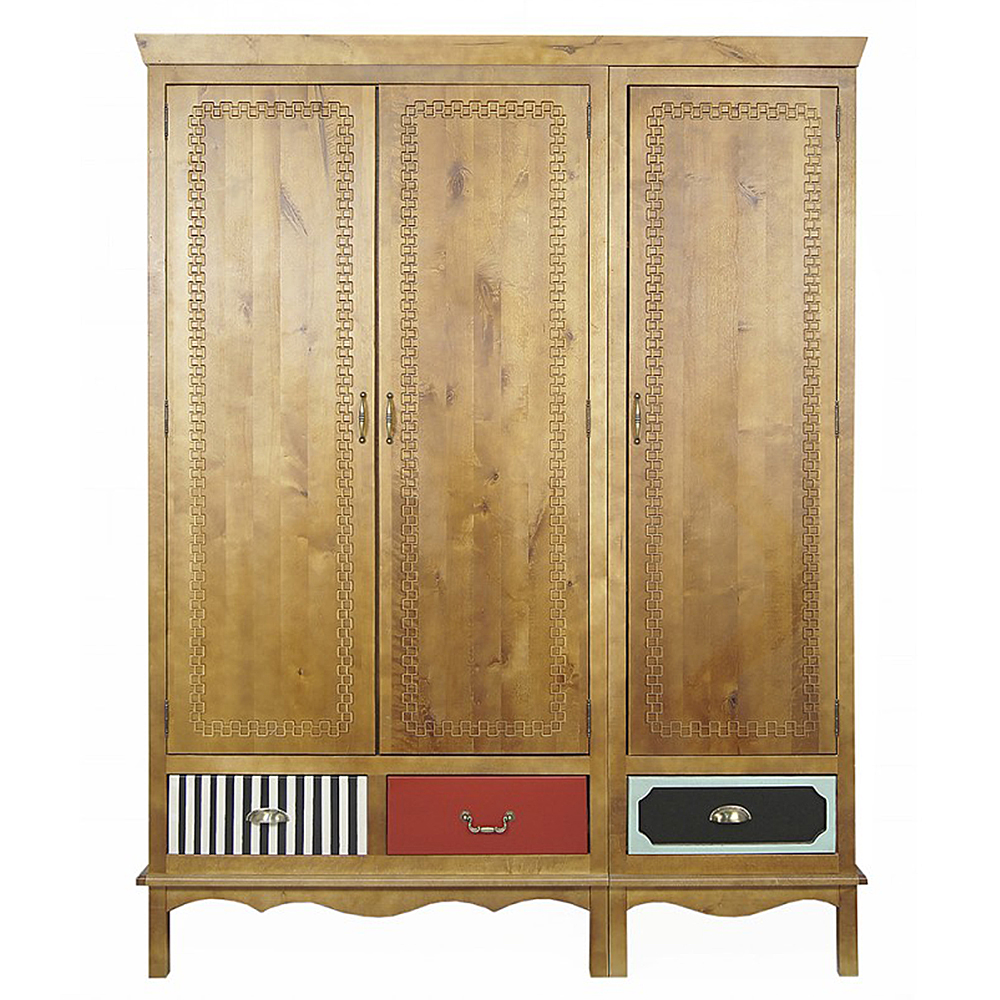 Шкаф трехстворчатый 3 ящика "Gouache Birch"