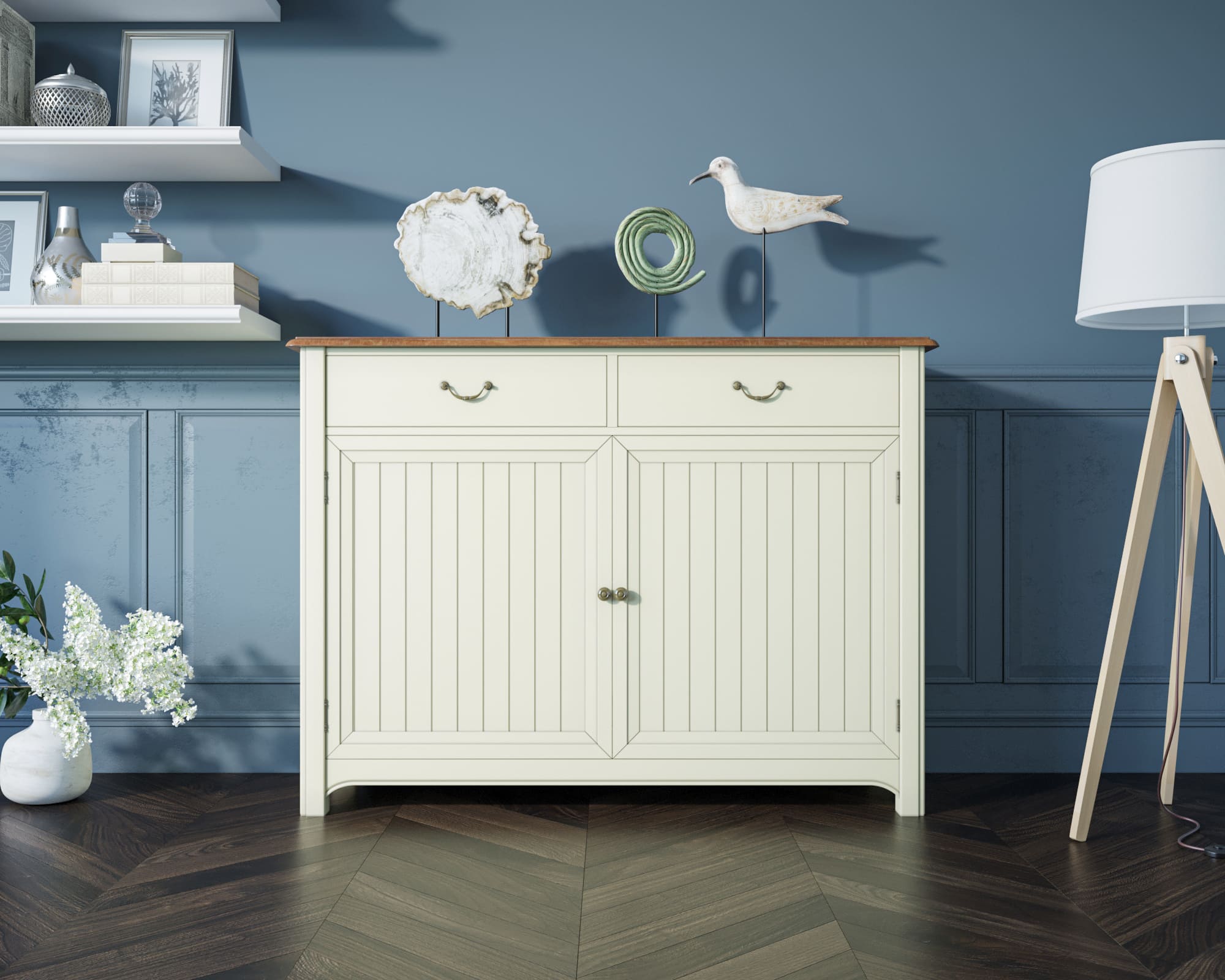 Комод массив дерева Olivia из березы в бежевом цвете