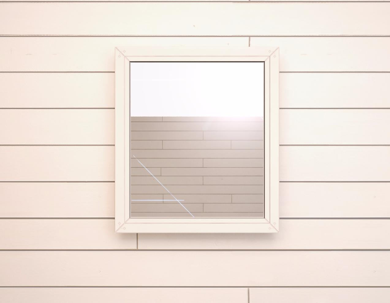 Зеркало в рамке из дерева "Olivia" в бежевом цвете