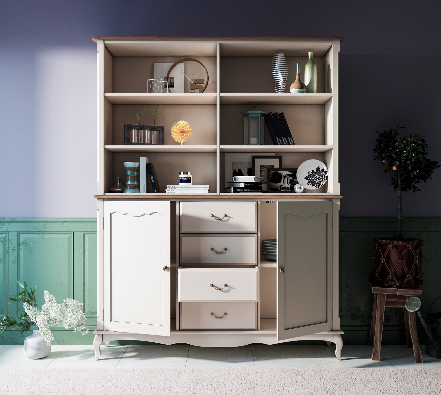 Шкаф Leontina с открытым верхом