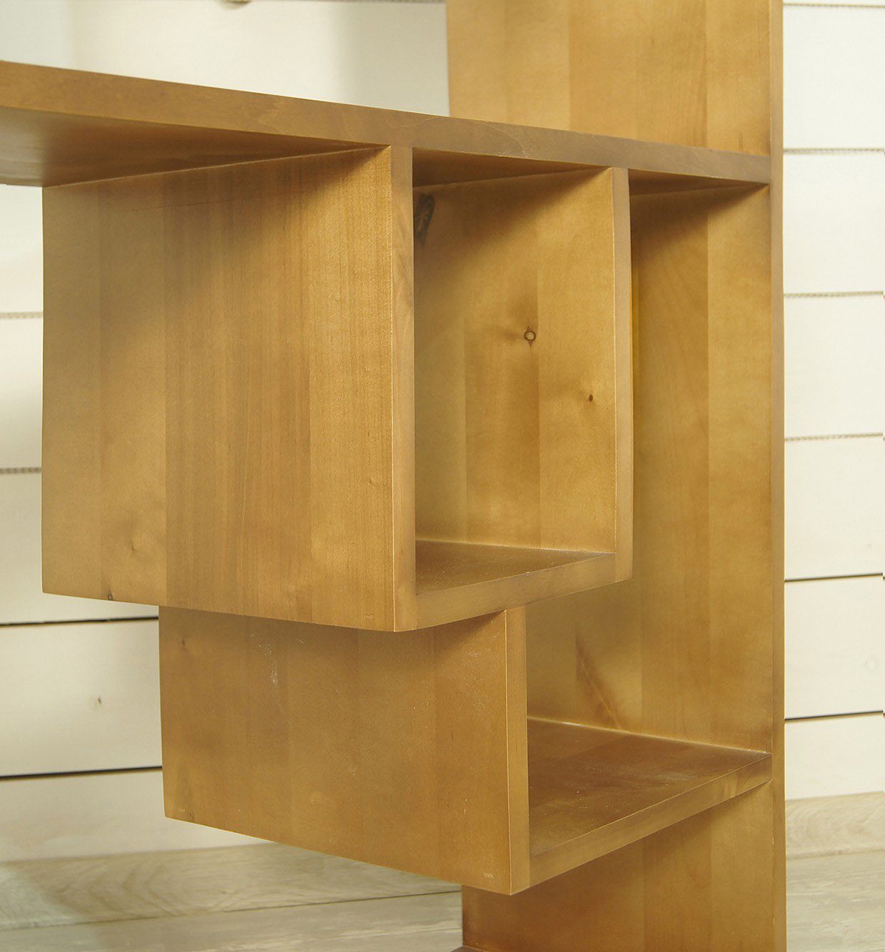 Открытый стеллаж массив дерева в стиле Лофт «Aquarelle Birch»