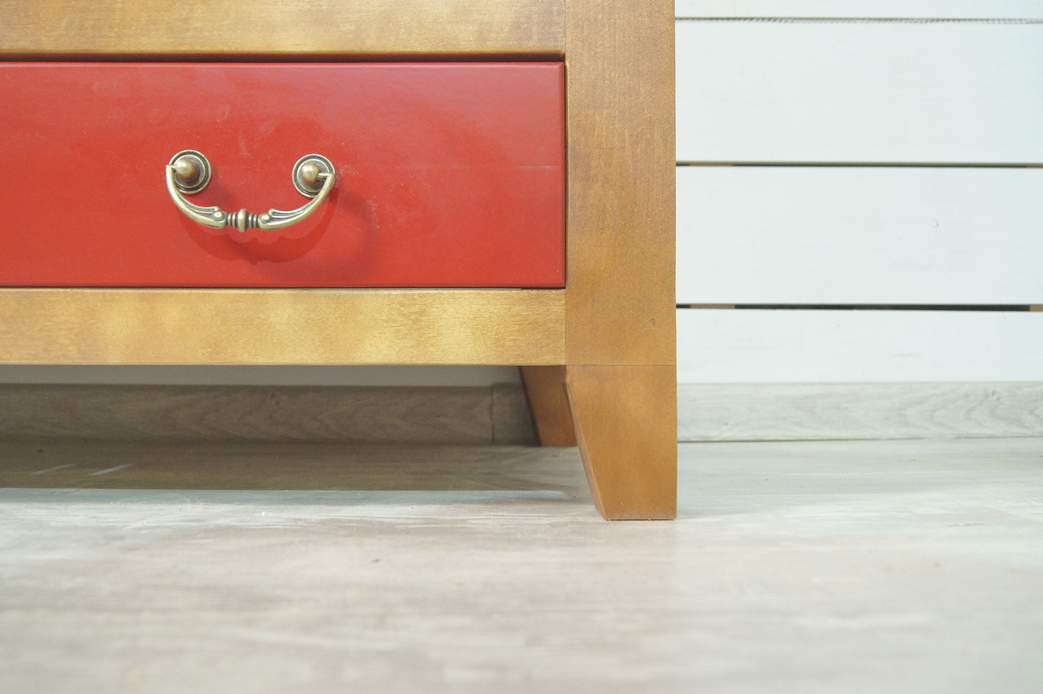 Комод с 3 ящиками из дерева "Gouache Birch" под TV арт М10528ETG