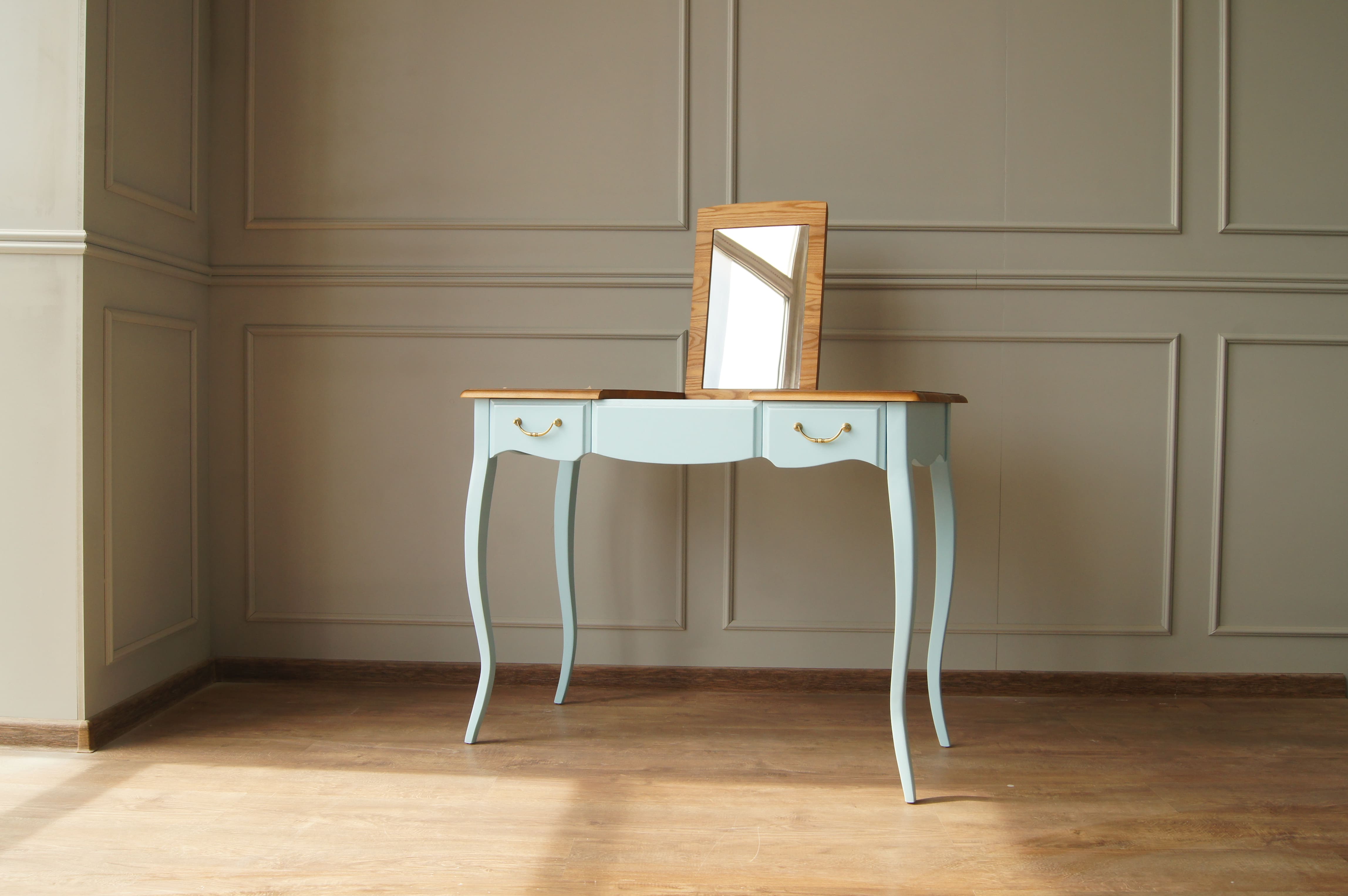 Туалетный стол с ящиками "Leontina Blue"