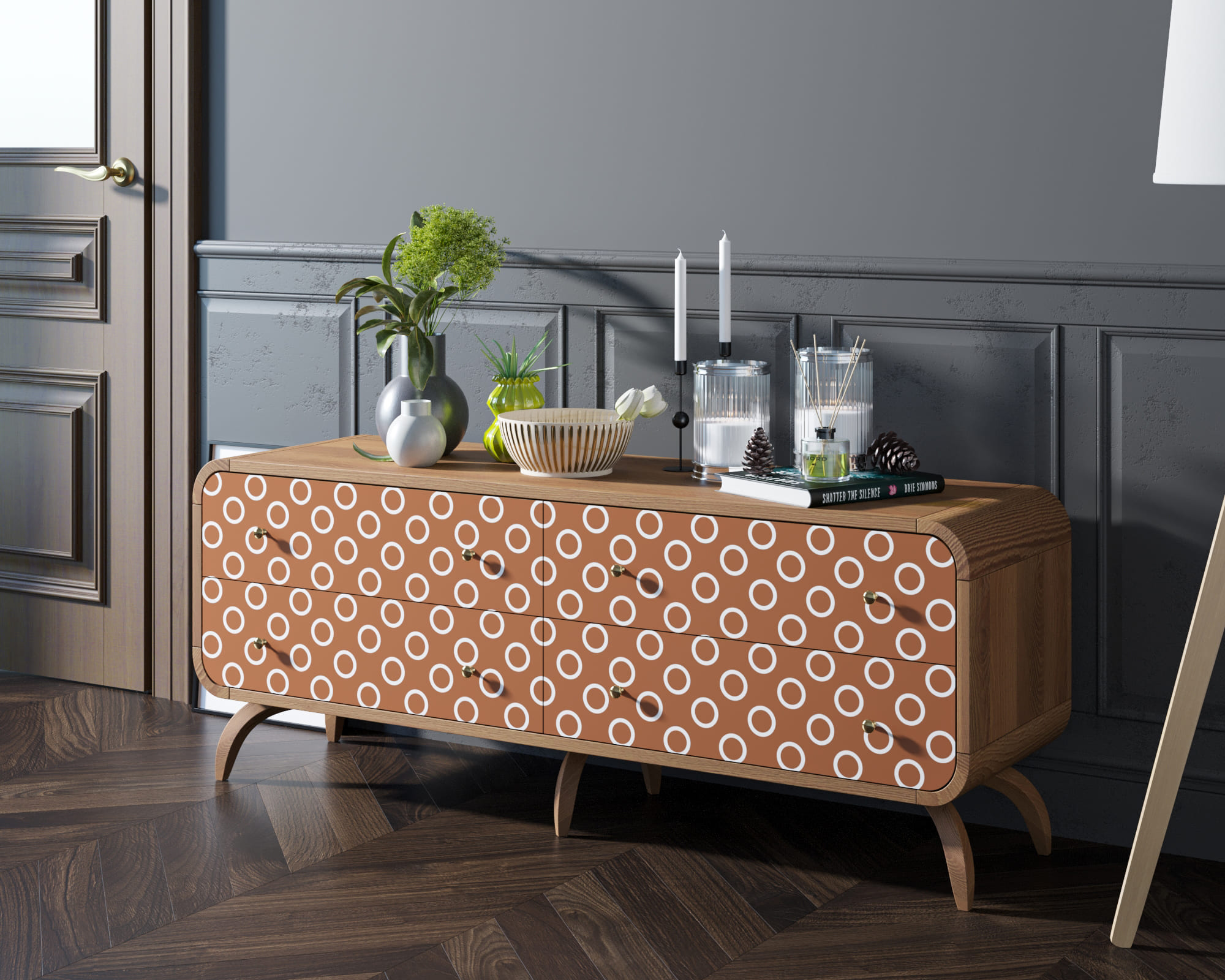 Комод "Ellipse print" c принтом 3