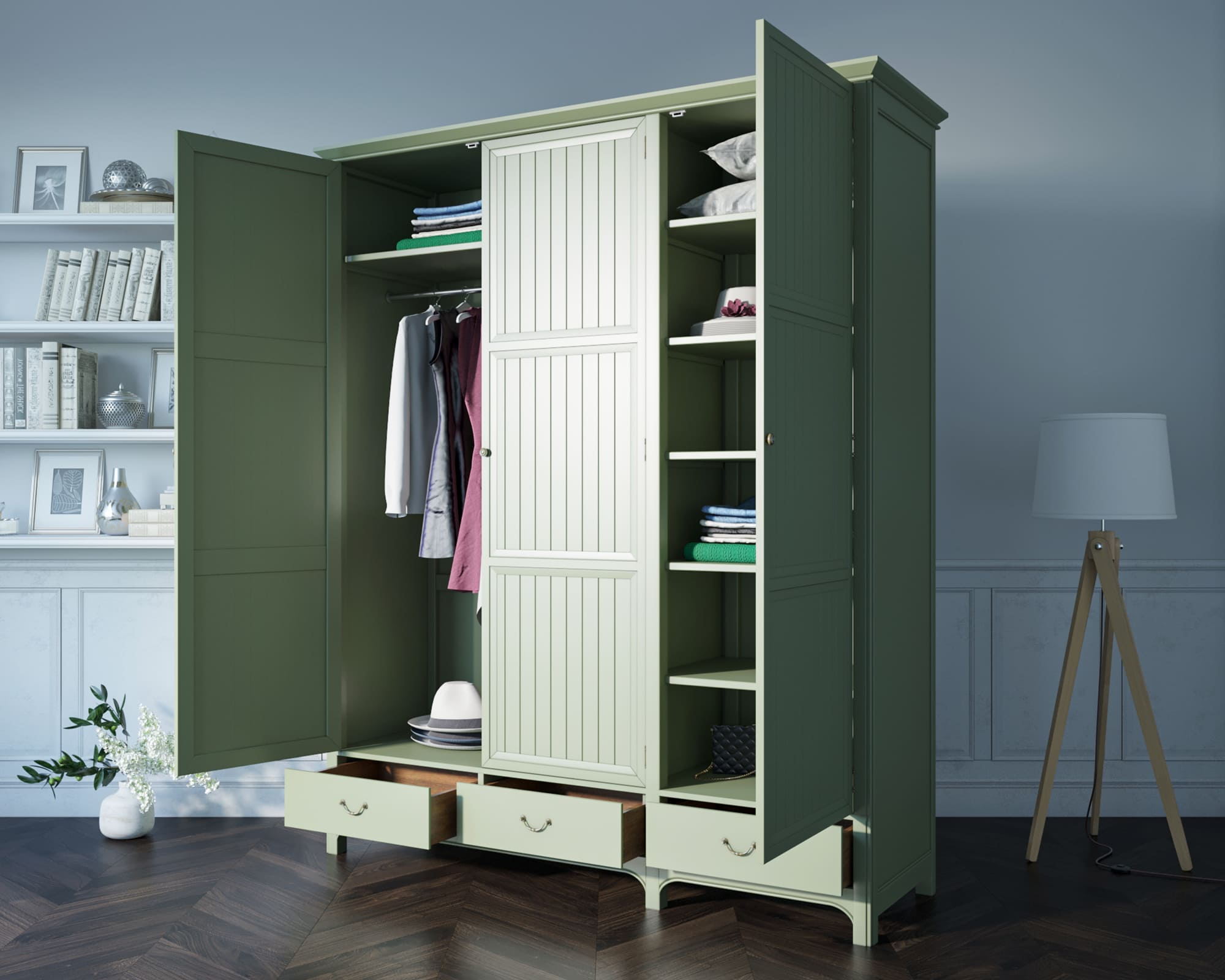 Шкаф трёхстворчатый массив "Olivia"