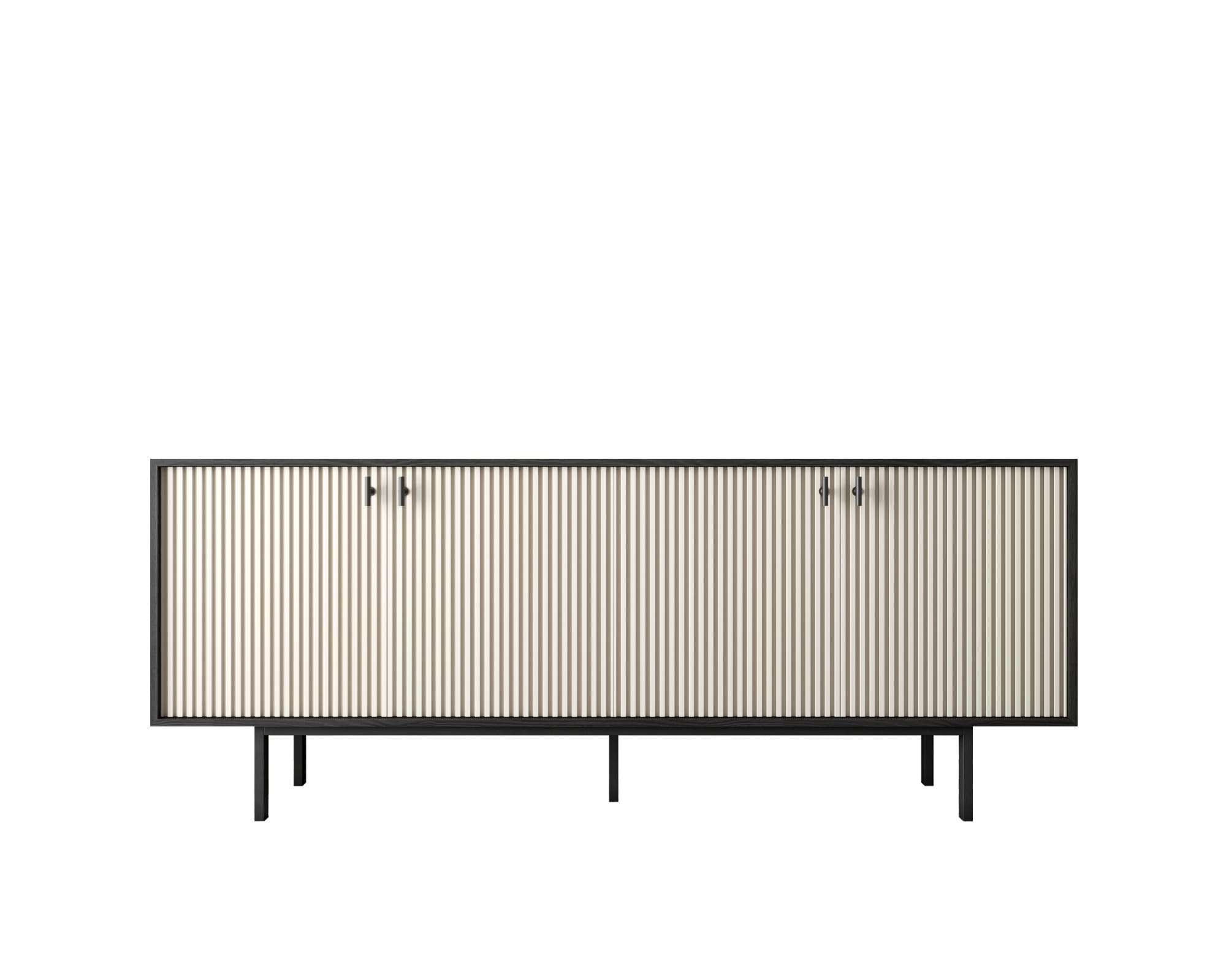 Комод с четырьмя дверками "Emerson" арт EM01/milky/L