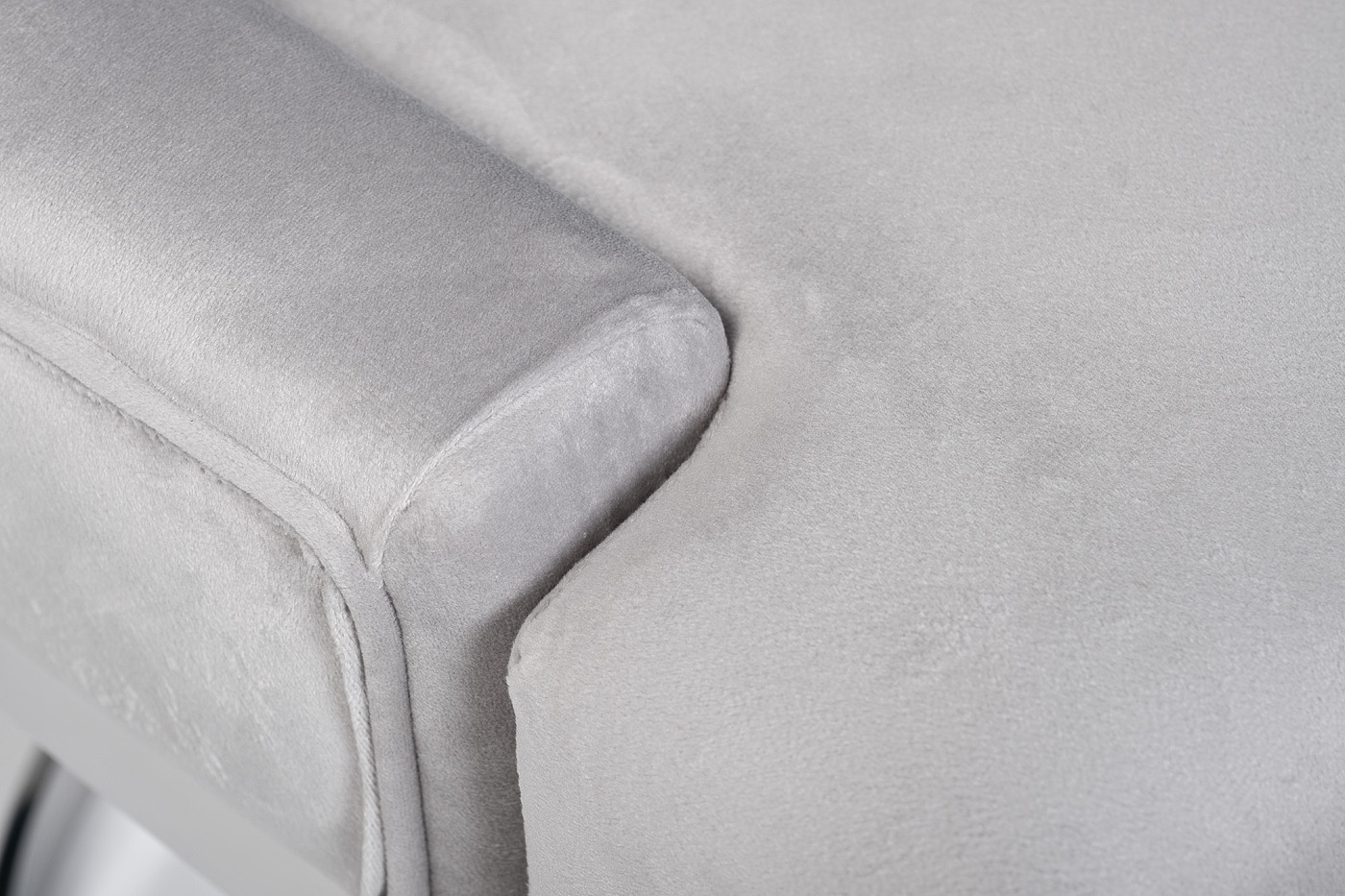 76AR-62105 Стул велюр светло-серый/хром 65*61*93см