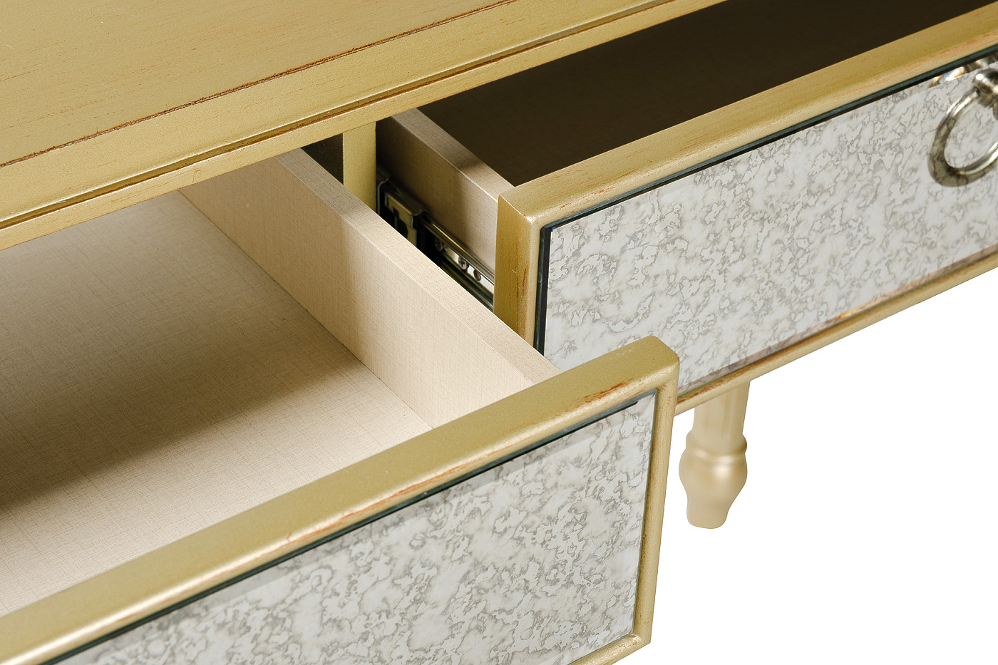 KFG1508 Консоль с зеркальной отделкой, 2 ящика 