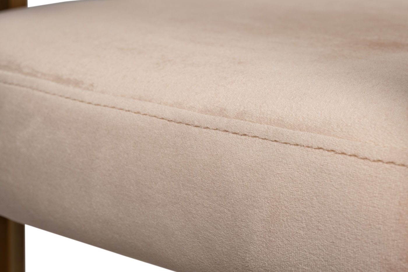 76AR-603GOLD-BG Стул полубарный велюр беж/мат. золото 