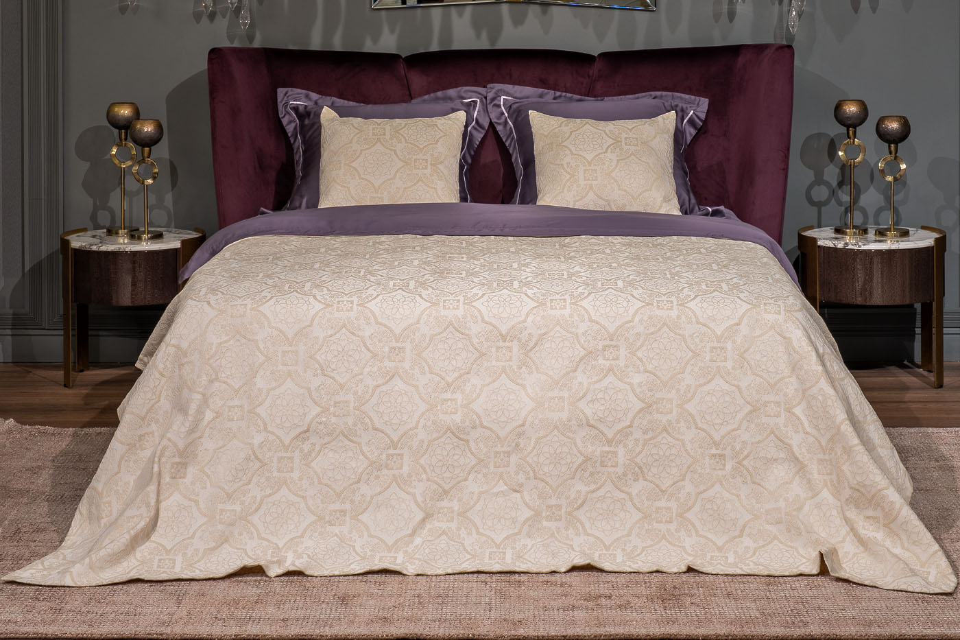 16AMR-NS5050-NAV BEG Наволочка декор. Тиара беж 