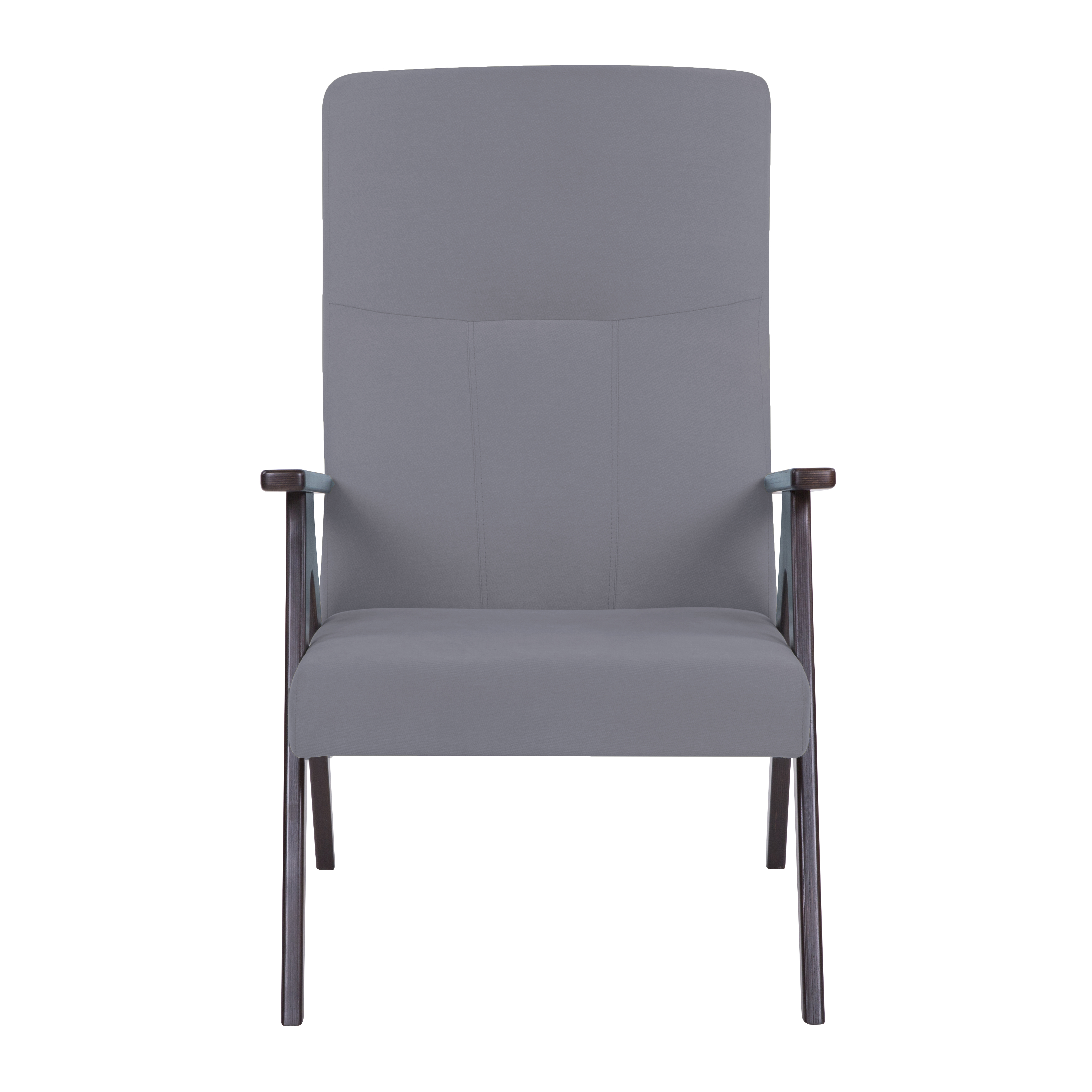 кресло Оскар Фреш 12 светло-серый каркас Орех