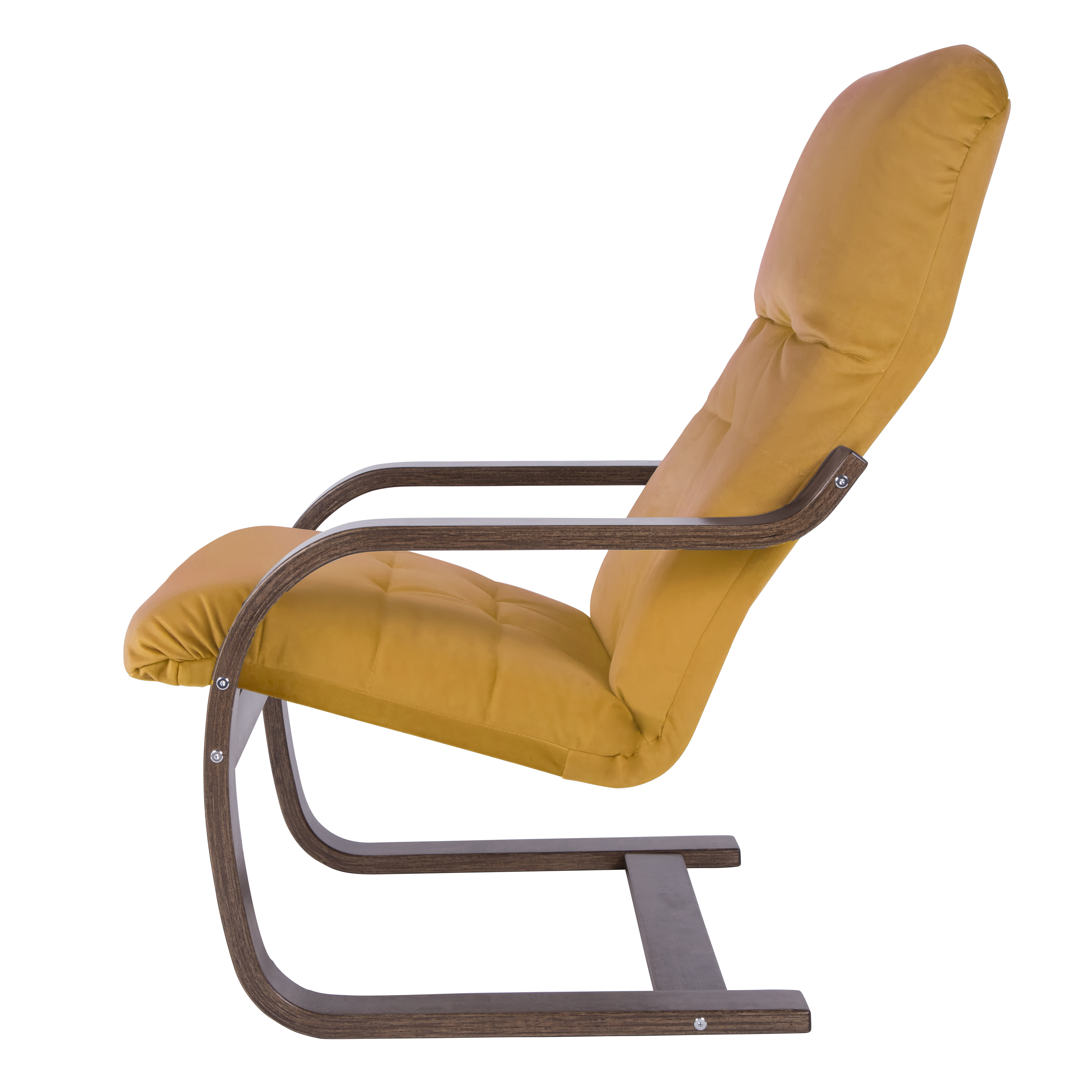 кресло Сайма фреш 23 охра каркас Орех