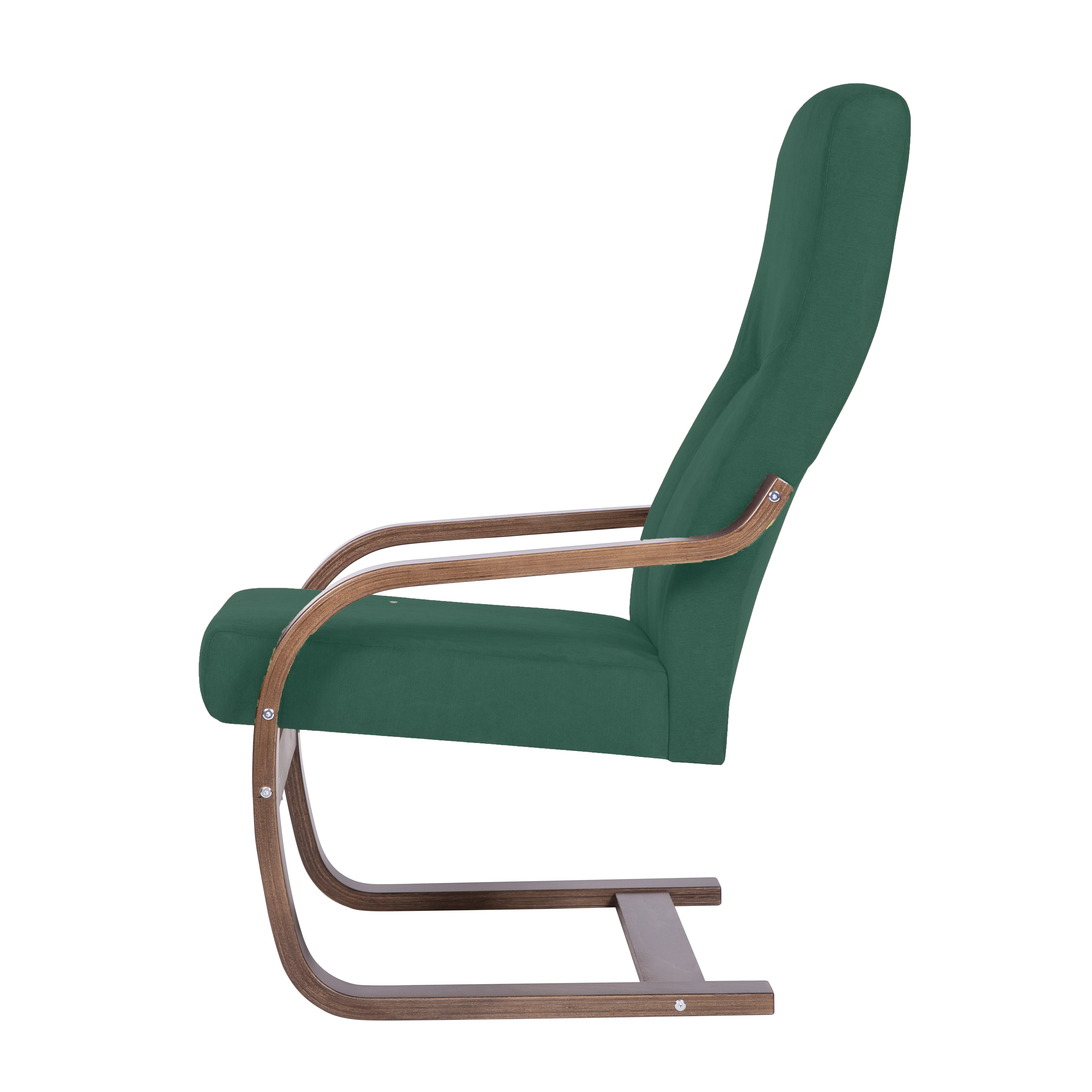 кресло Кристалл  Фреш 25 зелёный каркас  Орех