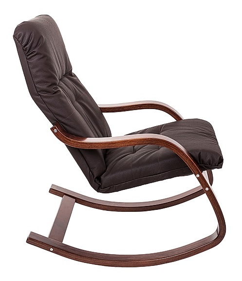 кресло-качалка Эйр  Экокожа шоколад каркас  Венге структура