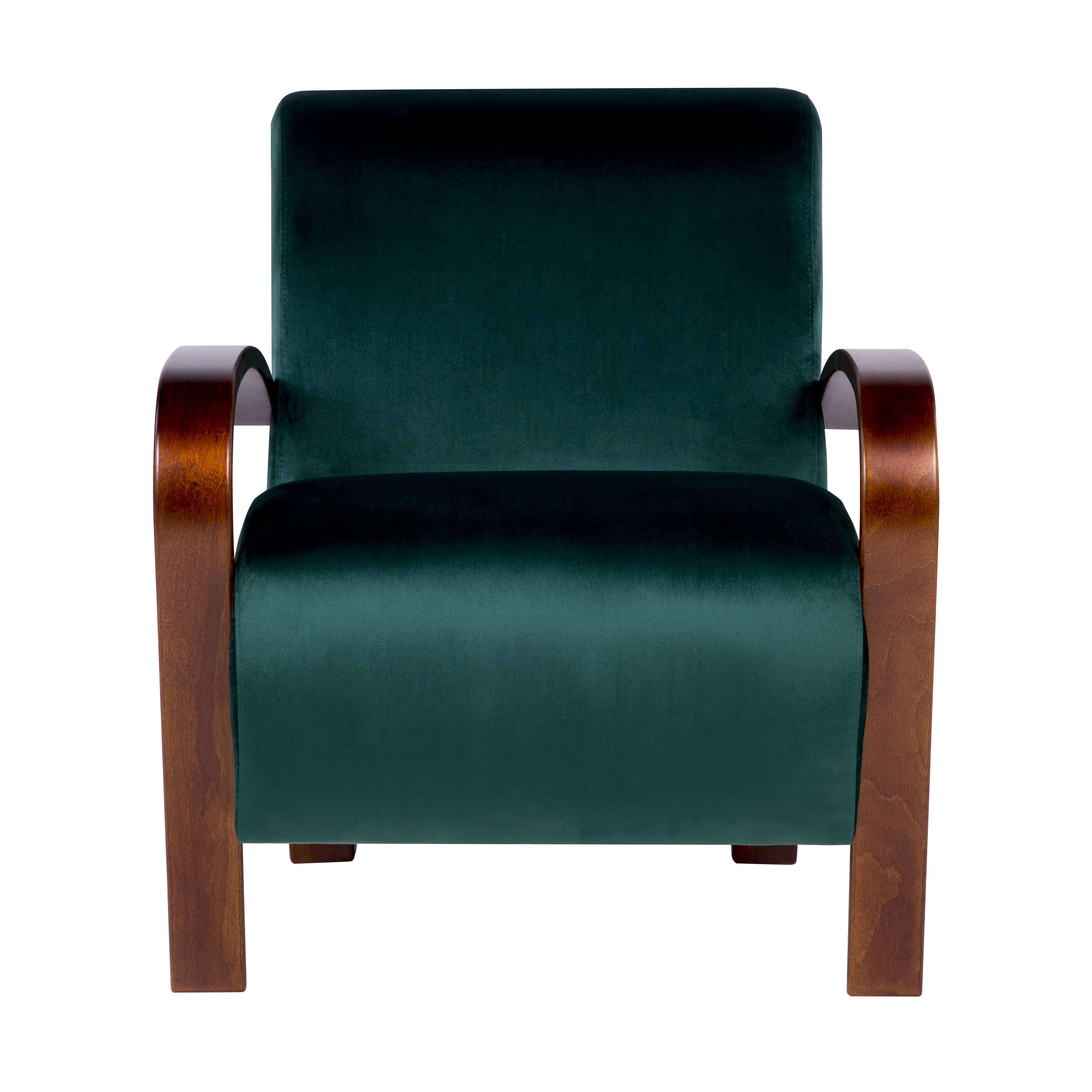 кресло Балатон Бархат Зеленый каркас Вишня