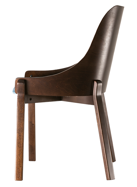 стул Моган  Голубой каркас  Венге структура