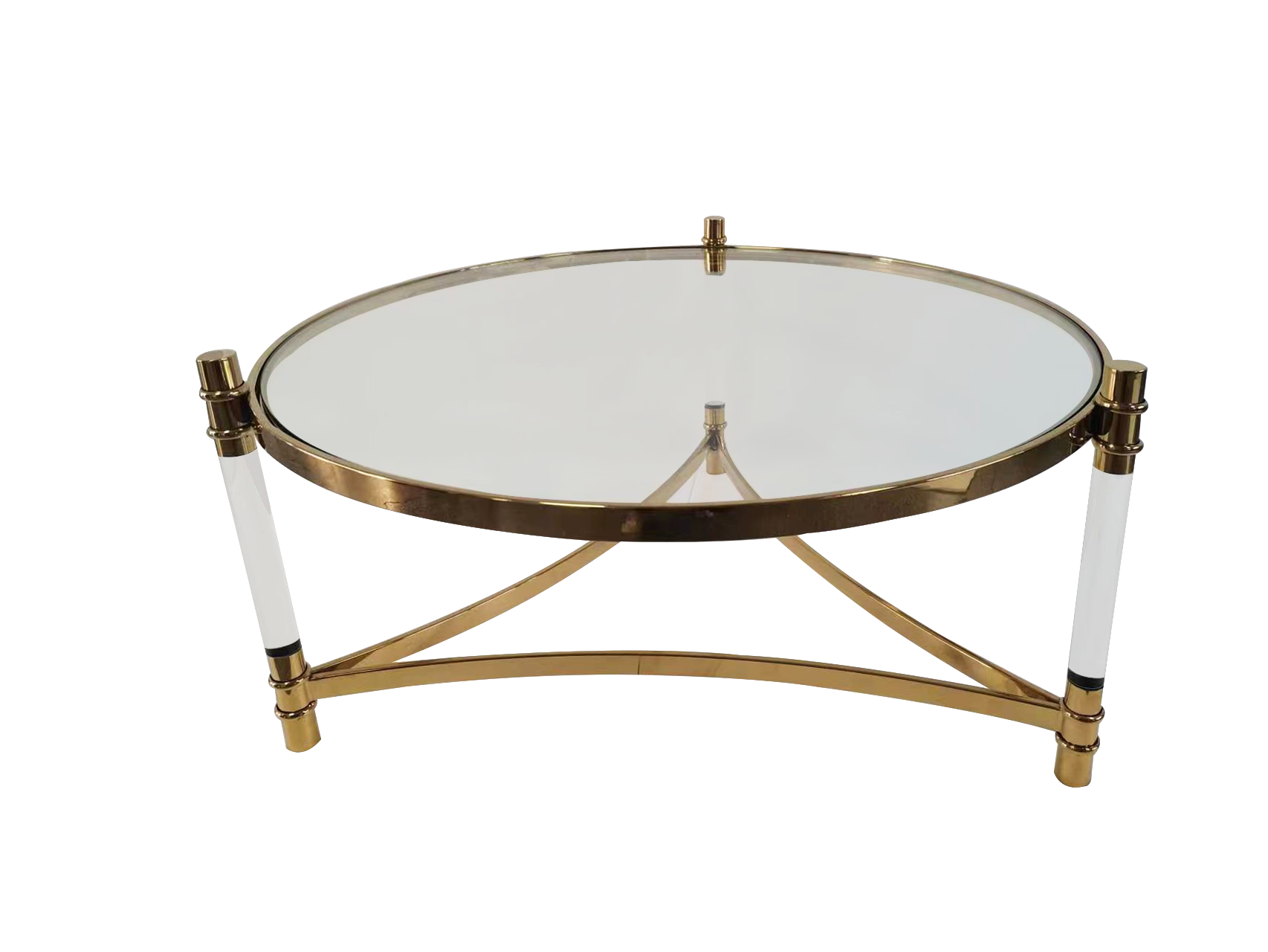 Стол журнальный Экселент MH1796CT, 104х104х46см, золото