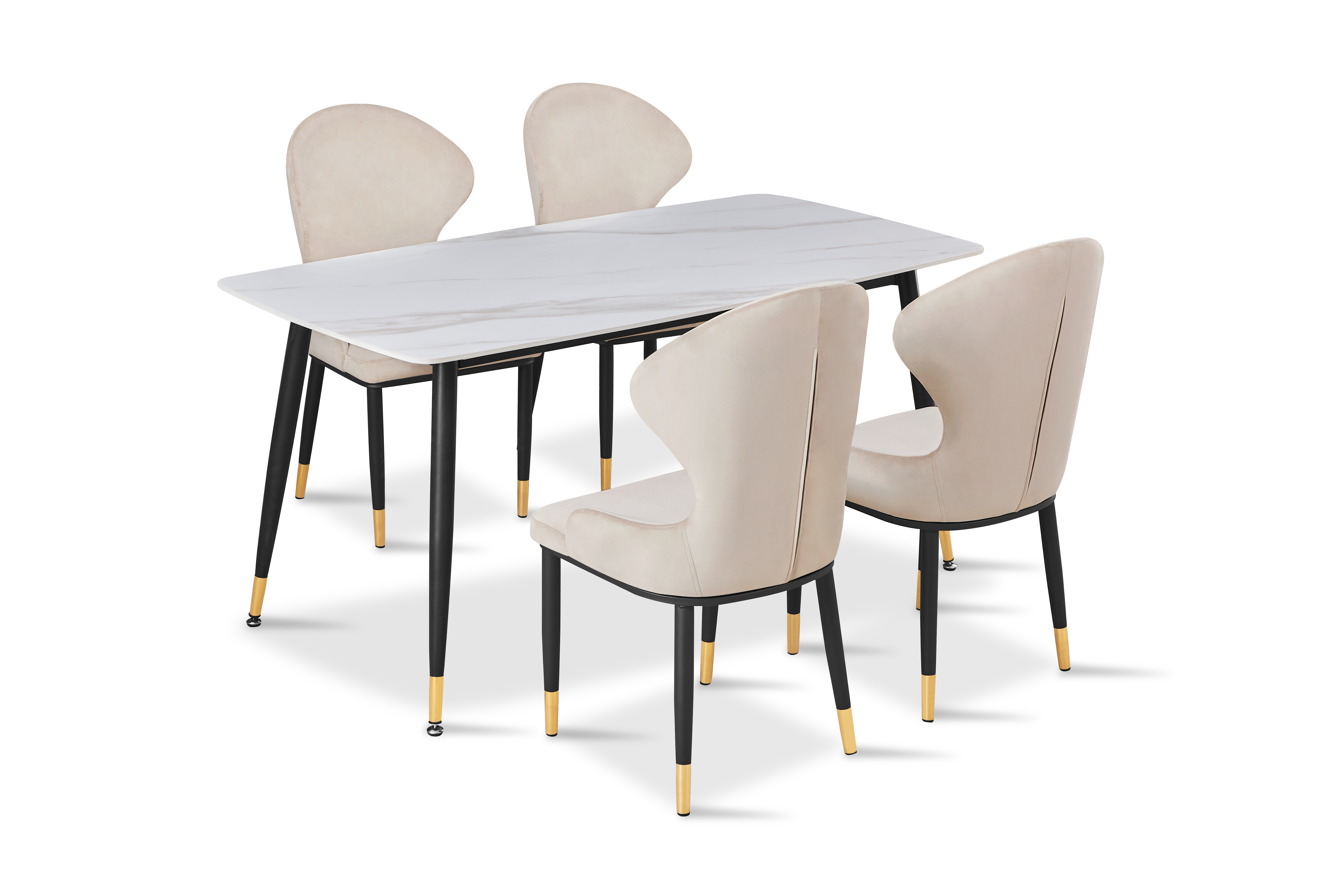 Стол обеденный Рио DT-2849, 160х80х75 см, белый мрамор