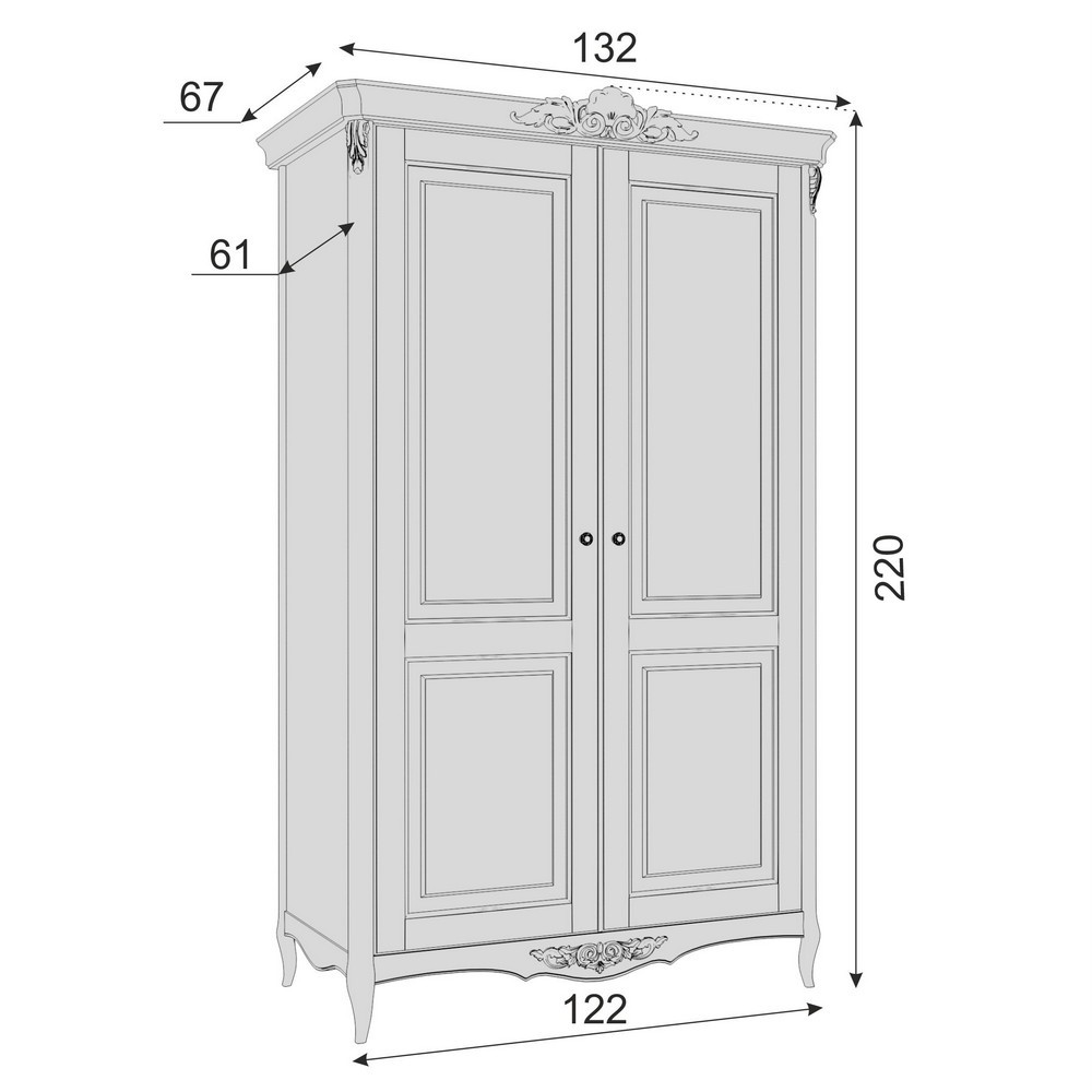 Шкаф 2 двери 