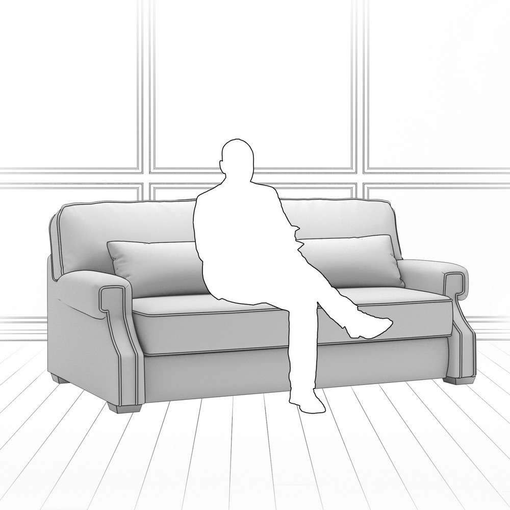 Диван Quadra L (с механизмом) DQL-I-180-K03-KaB40-B18