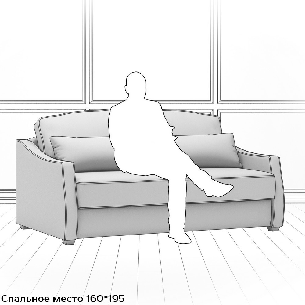 Диван Infante DIf-I-160-K03-KaB39-E01