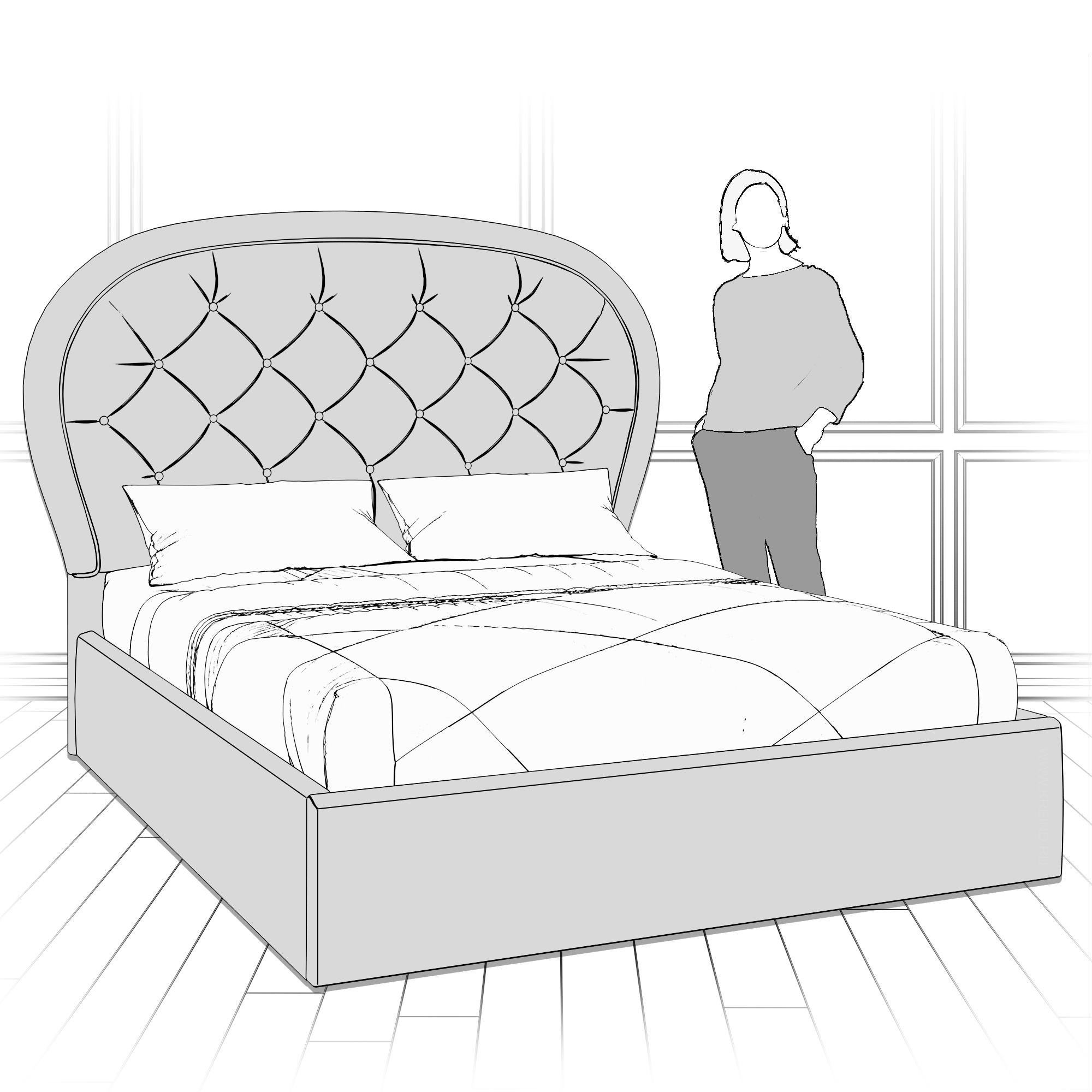 Кровать с подъемным механизмом K50-1400-B05