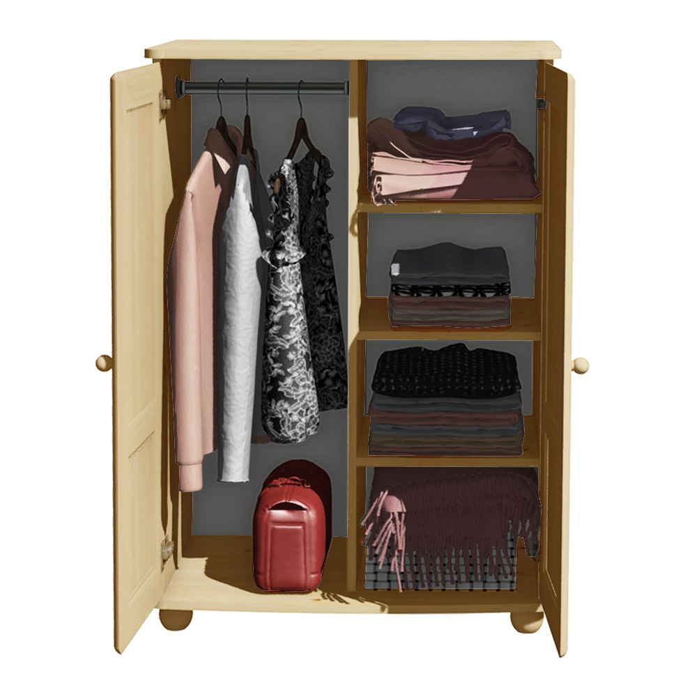 Шкаф Норд 2-х ств комбинированный 142