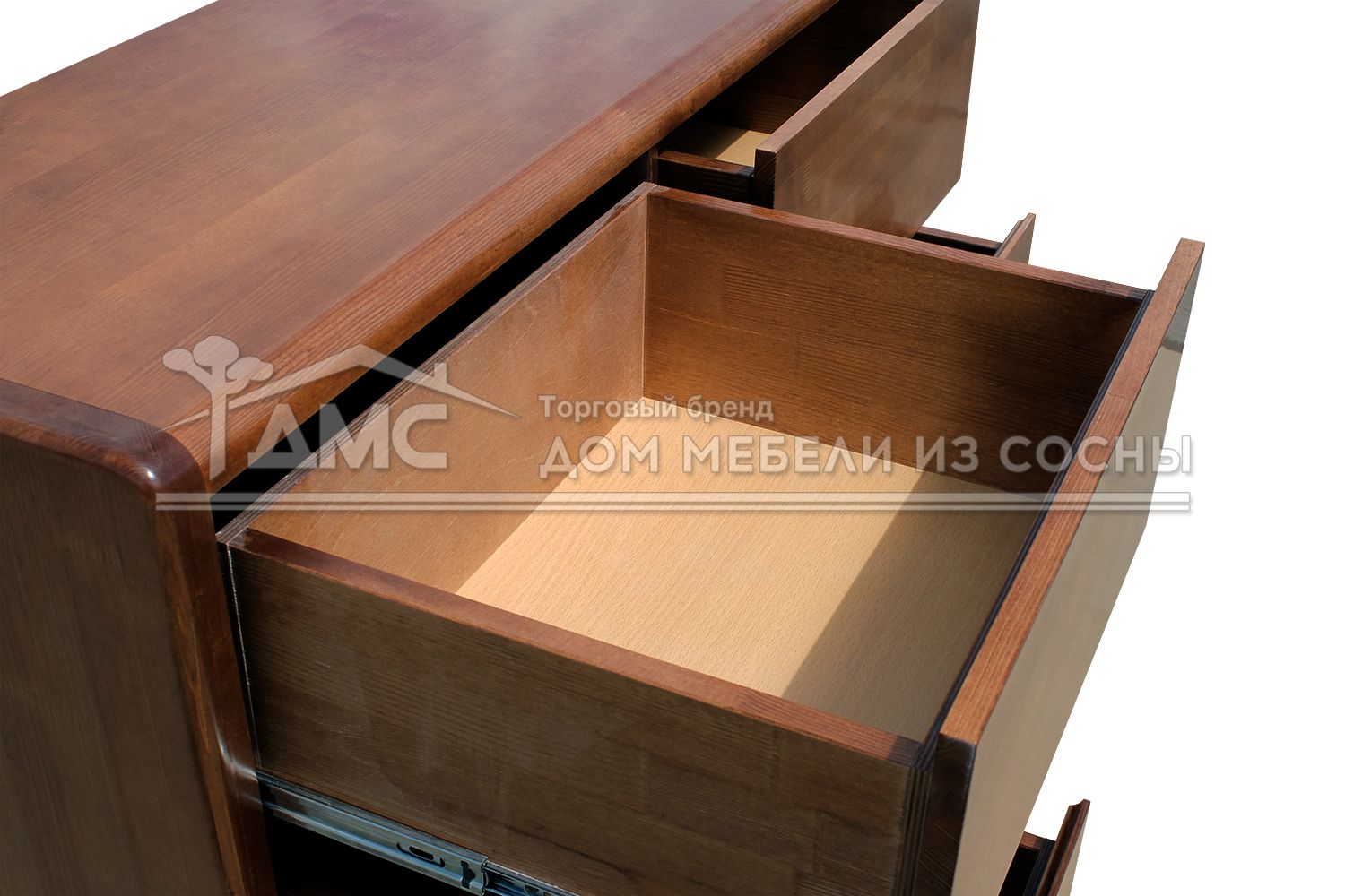 Комод с 6 ящиками массив сосны Бали Люкс