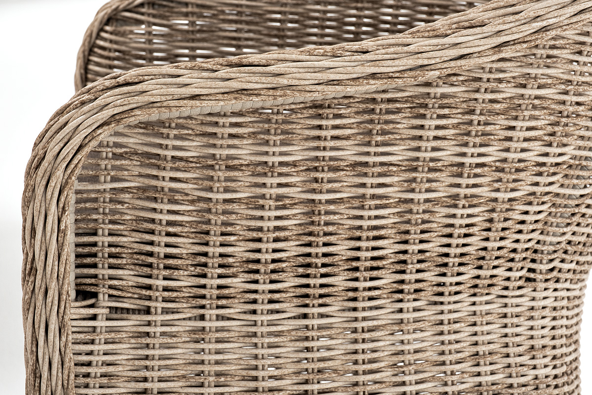 "Эспреззо–80 R" обеденная группа плетеная, цвет бежевый