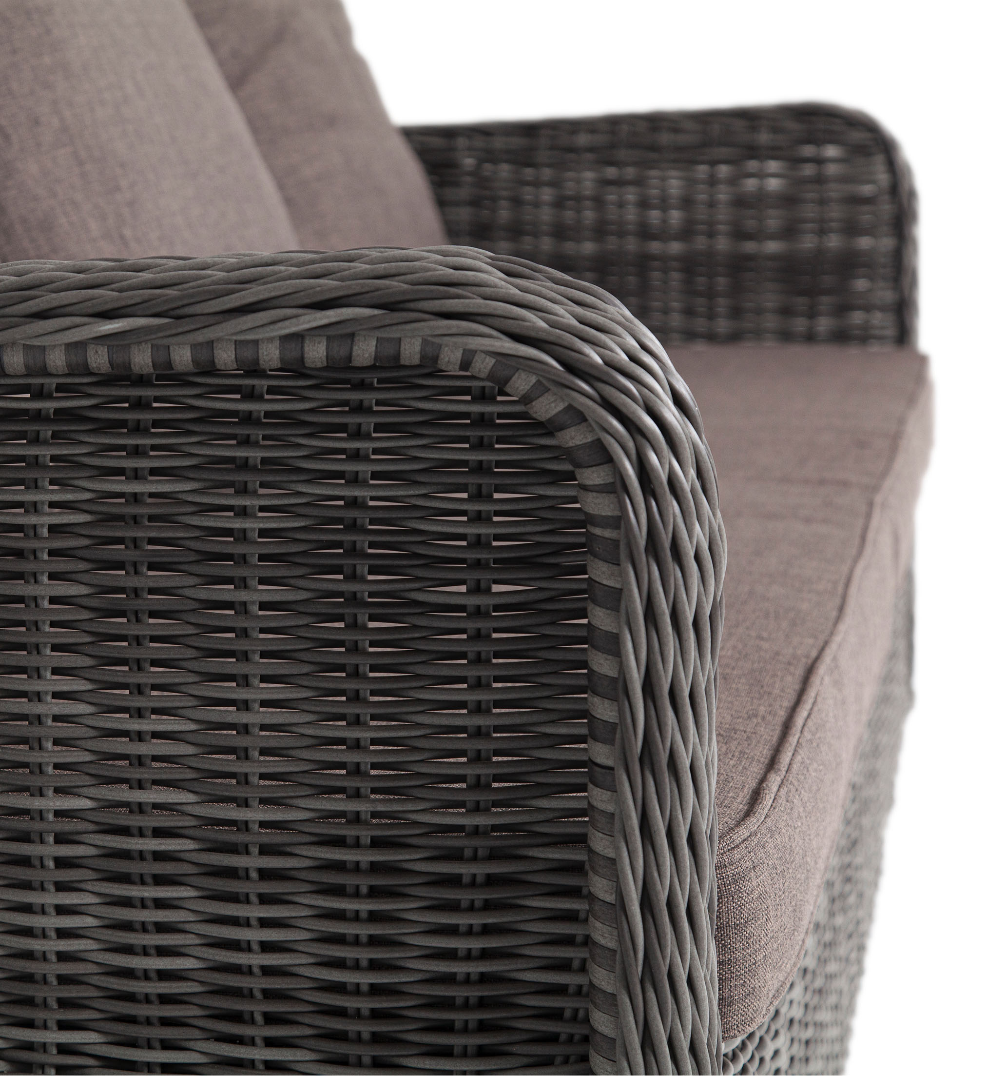 "Глиссандо" диван трехместный из искусственного ротанга, цвет графит