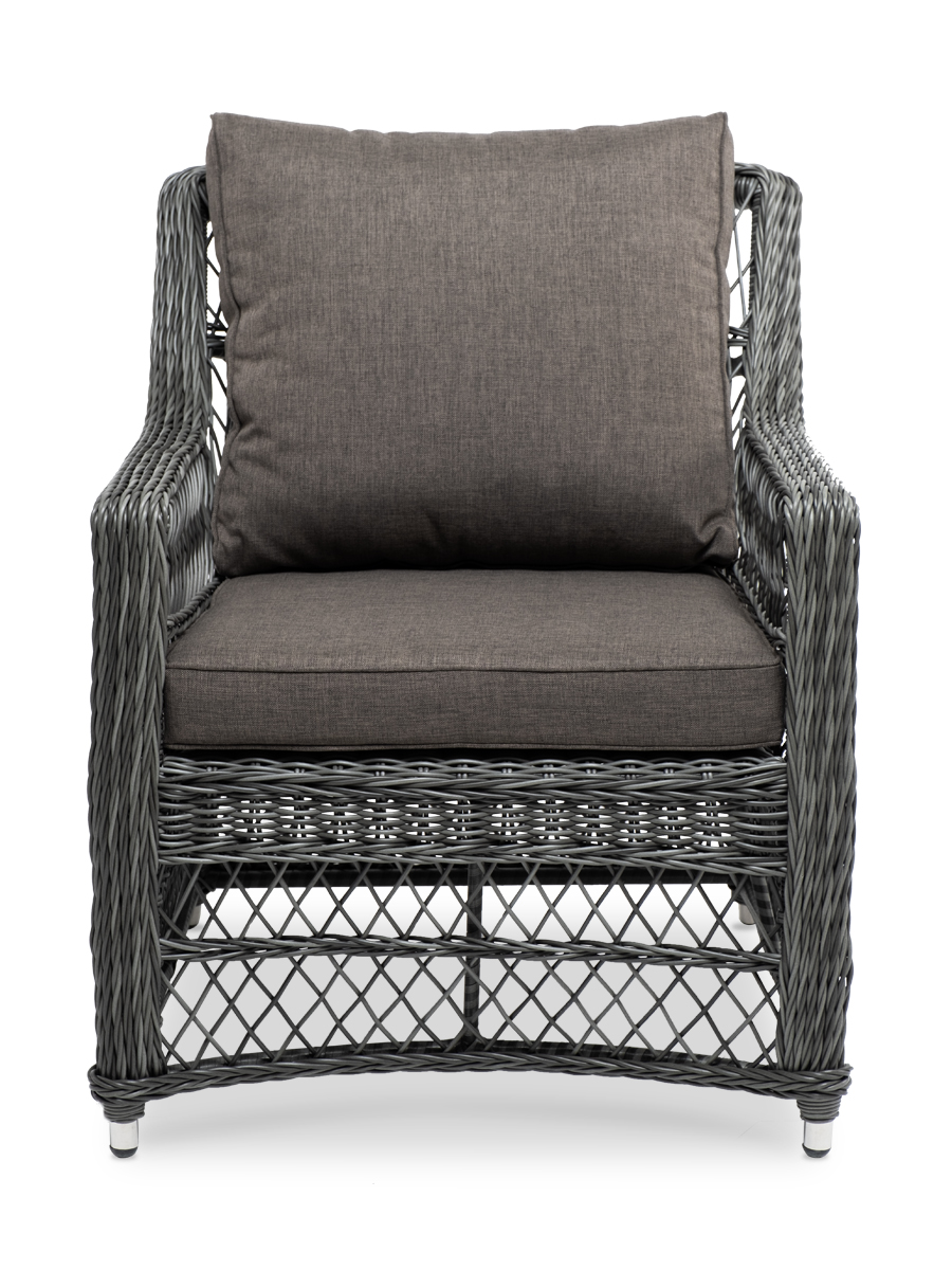 "Грандинелли" кресло из искусственного ротанга, цвет графит