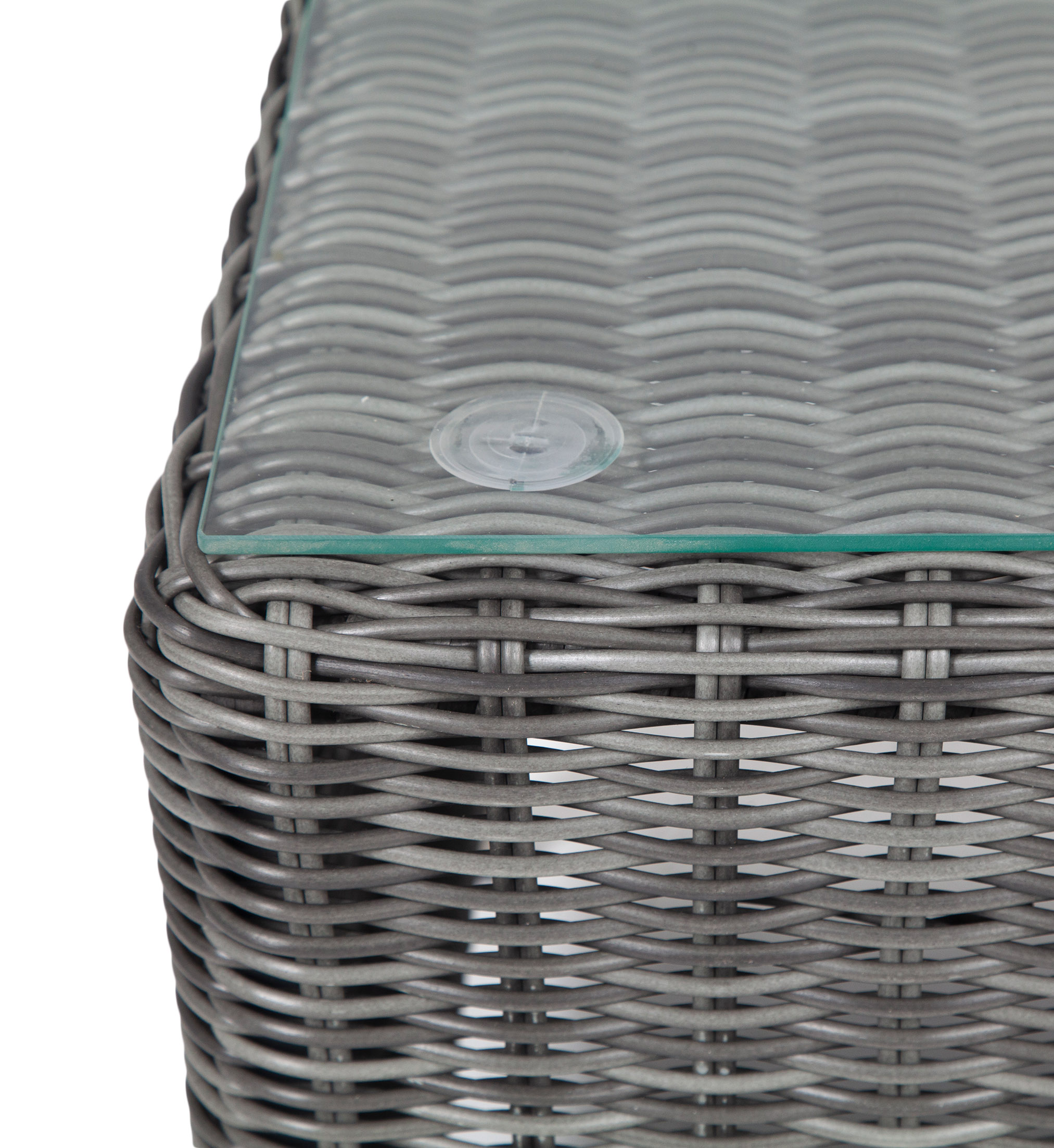 "Копаннини" столик журнальный из искусственного ротанга, цвет графит