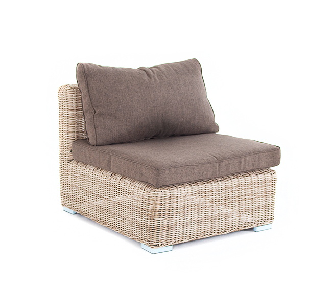 "Лунджи" модуль диванный прямой с подушками, цвет бежевый