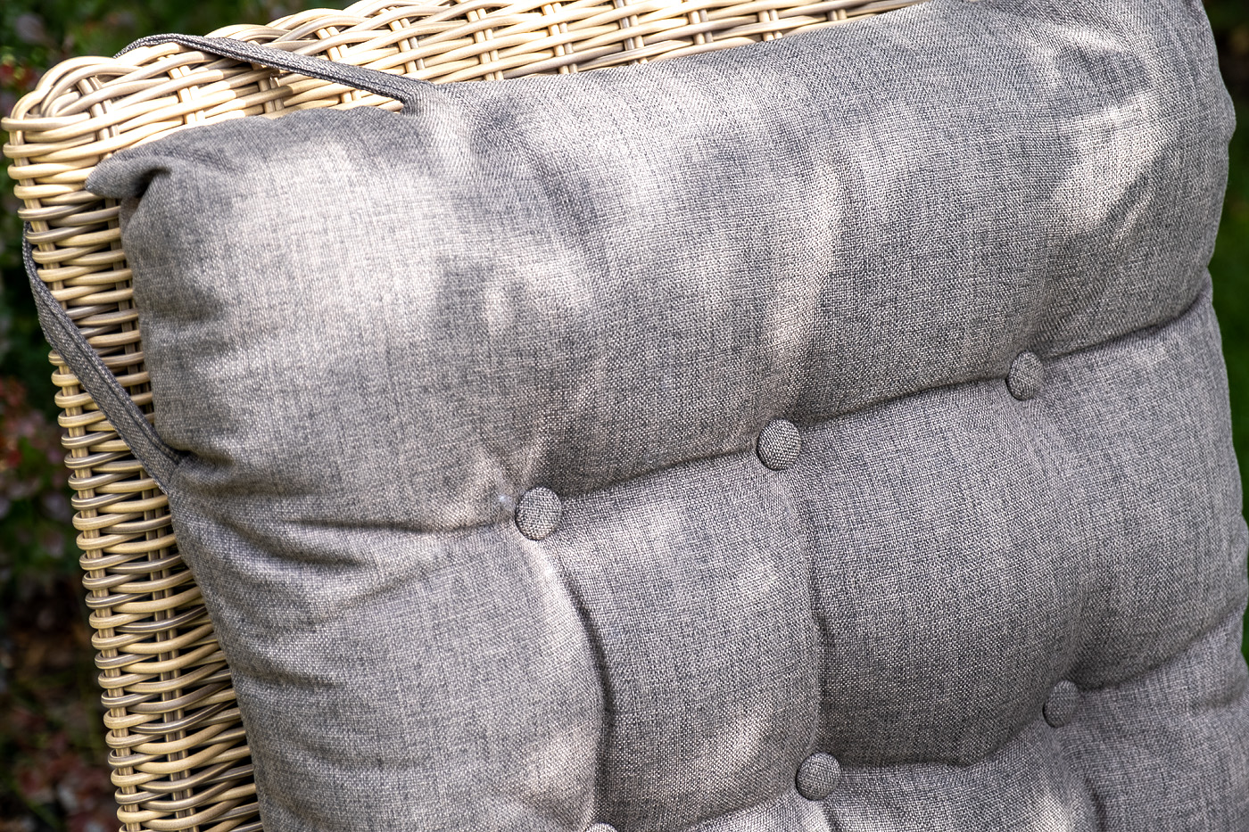 "Таррагона" кресло плетеное с подушками, цвет соломенный