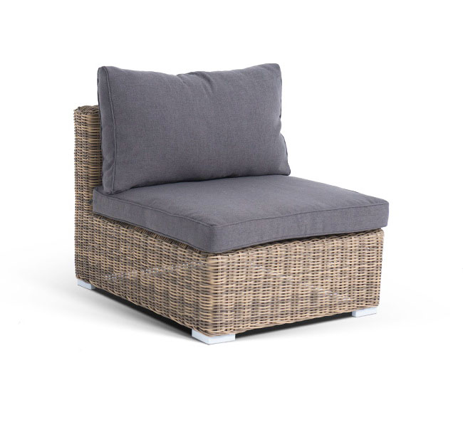 "Лунджи" модуль диванный прямой с подушками, цвет соломенный