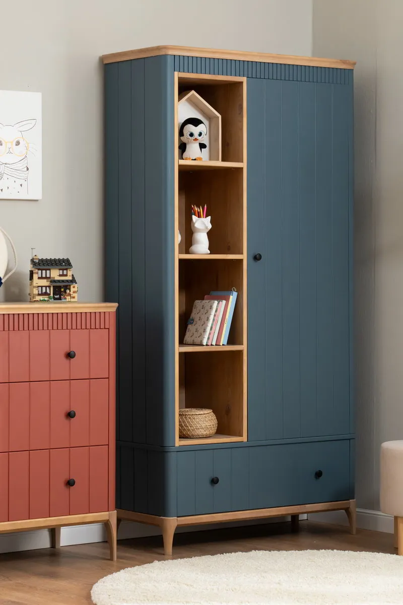 Шкаф с ящиками и полками 1-ств Грета №8-140